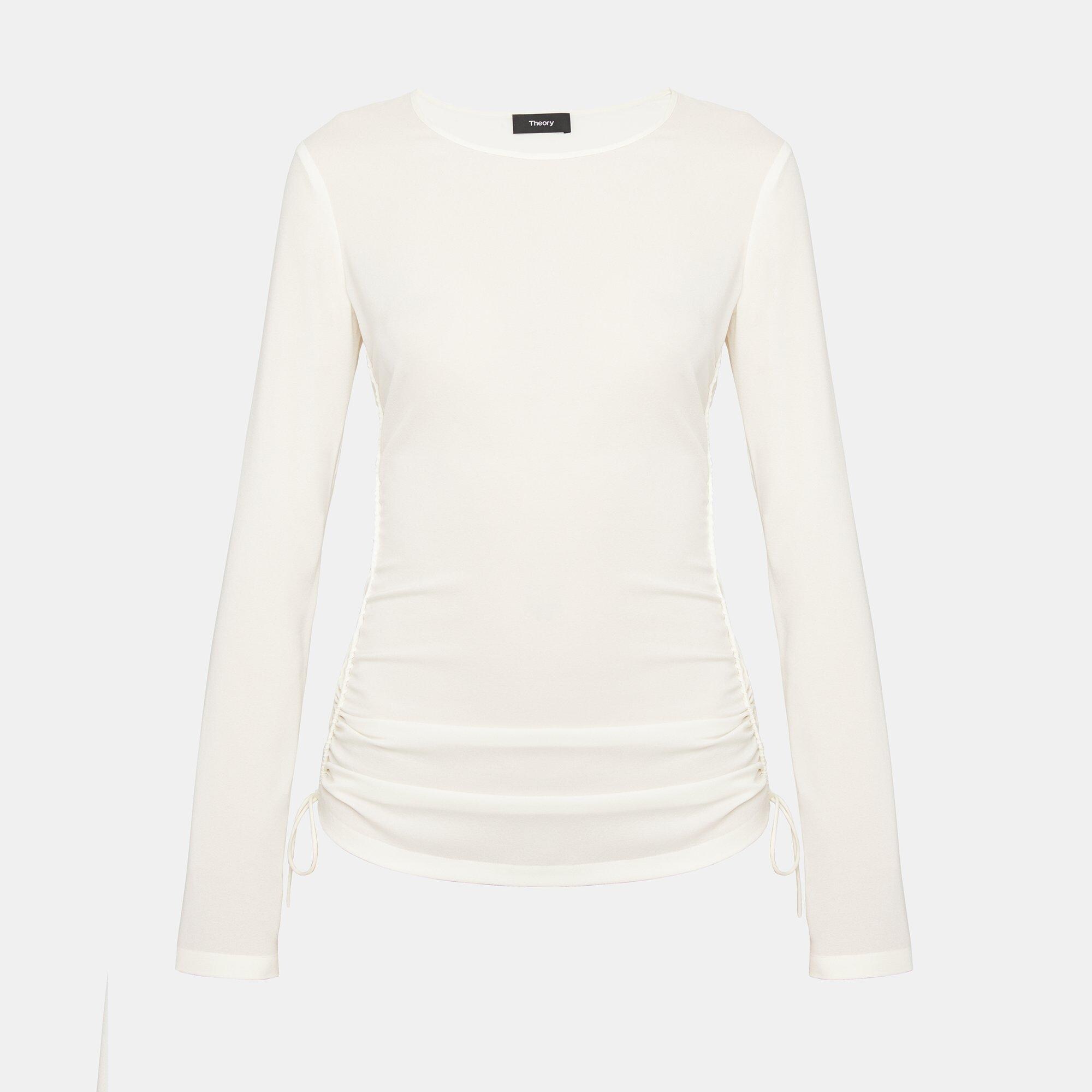 Ruched Long-Sleeve Top