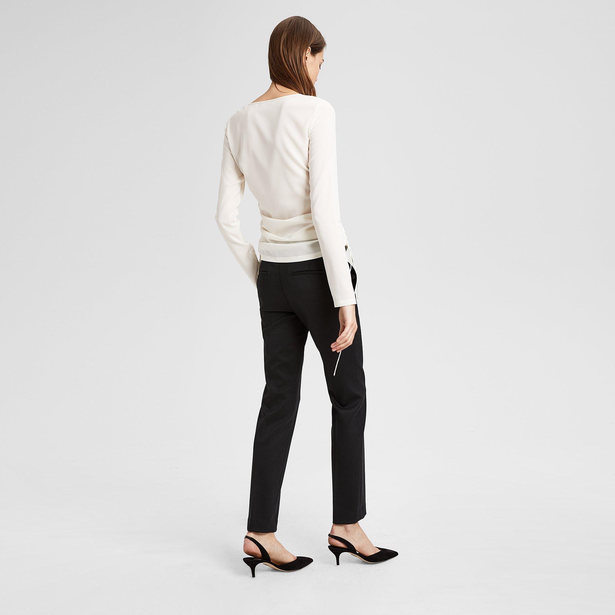 Ruched Long-Sleeve Top