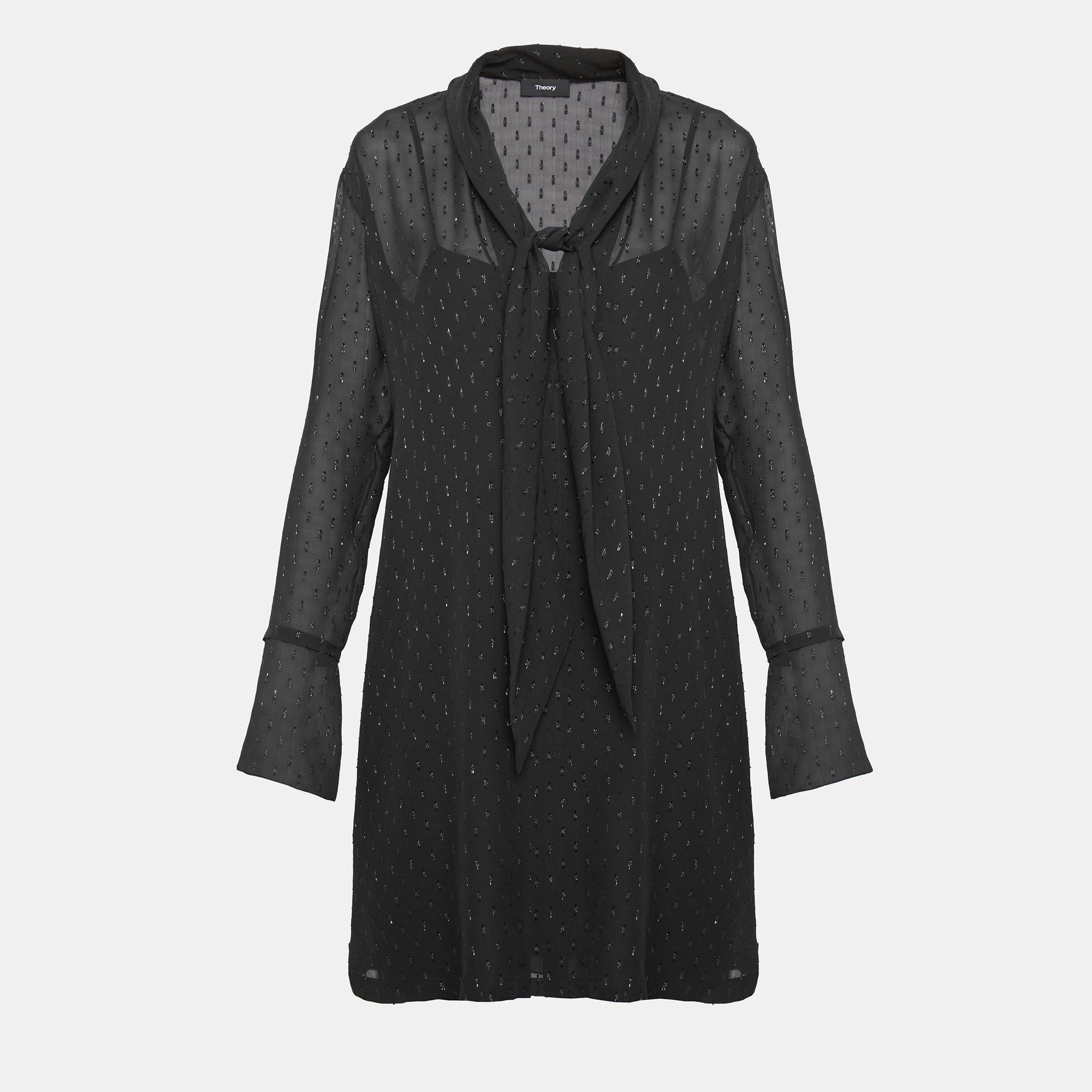 Metallic Silk Scarf Dress