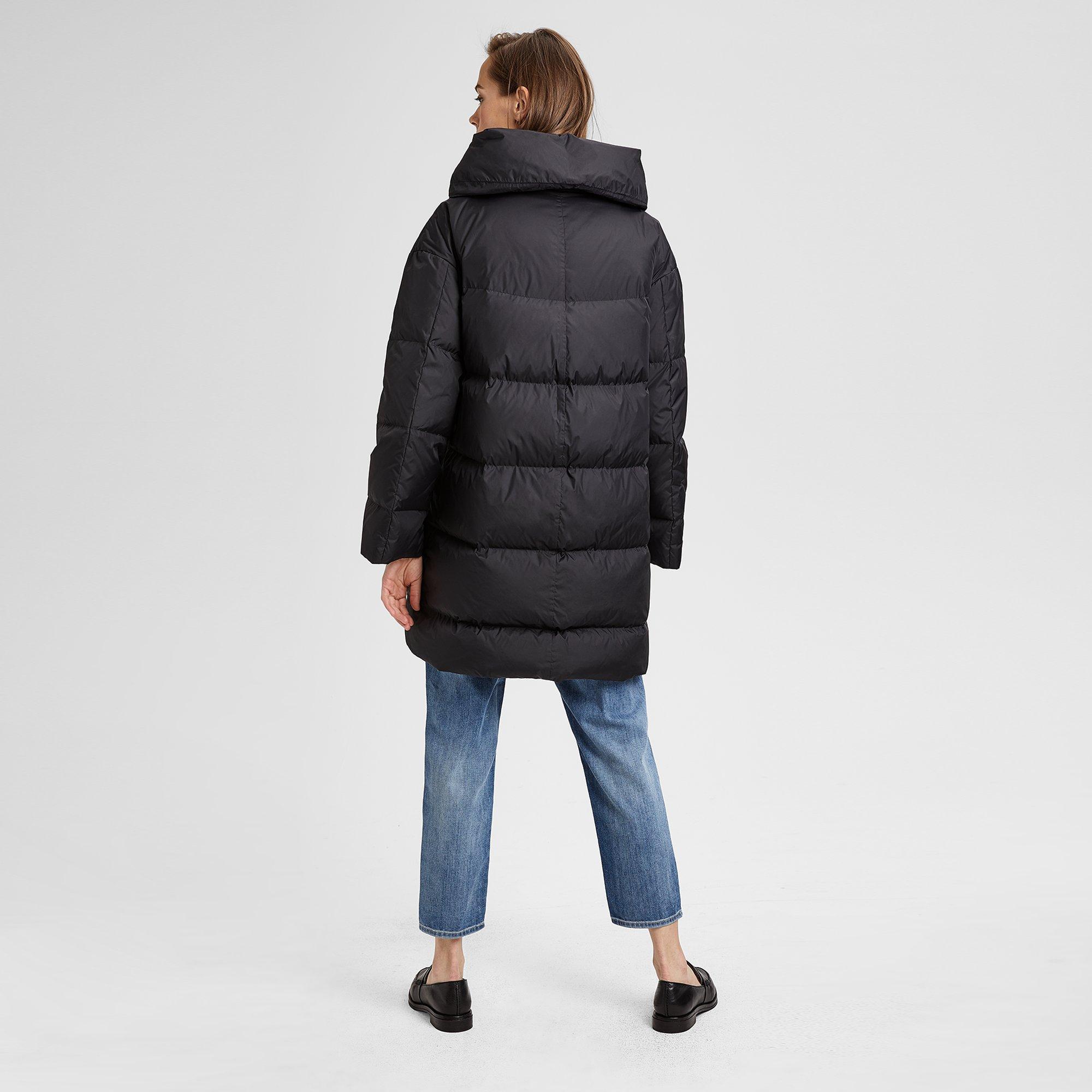 Off-The-Shoulder Long Puffer