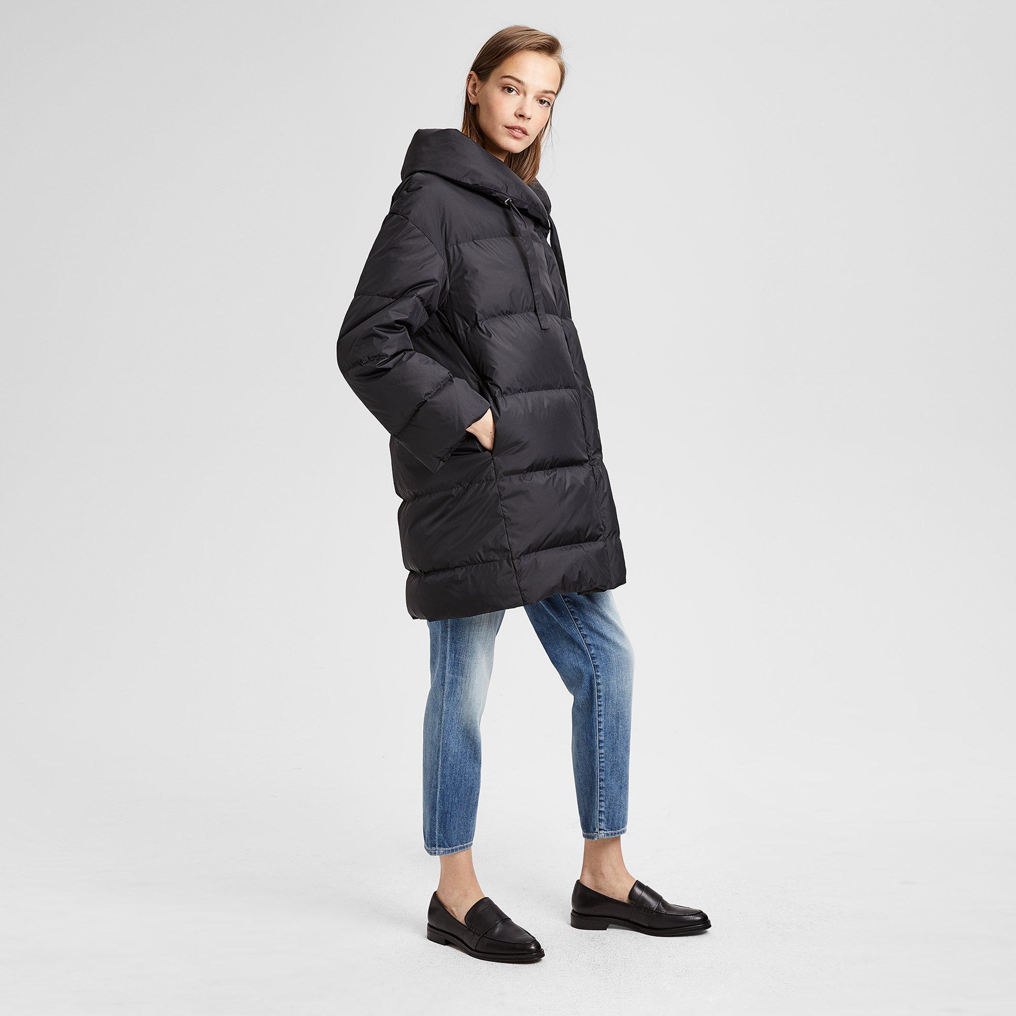 Off-The-Shoulder Long Puffer