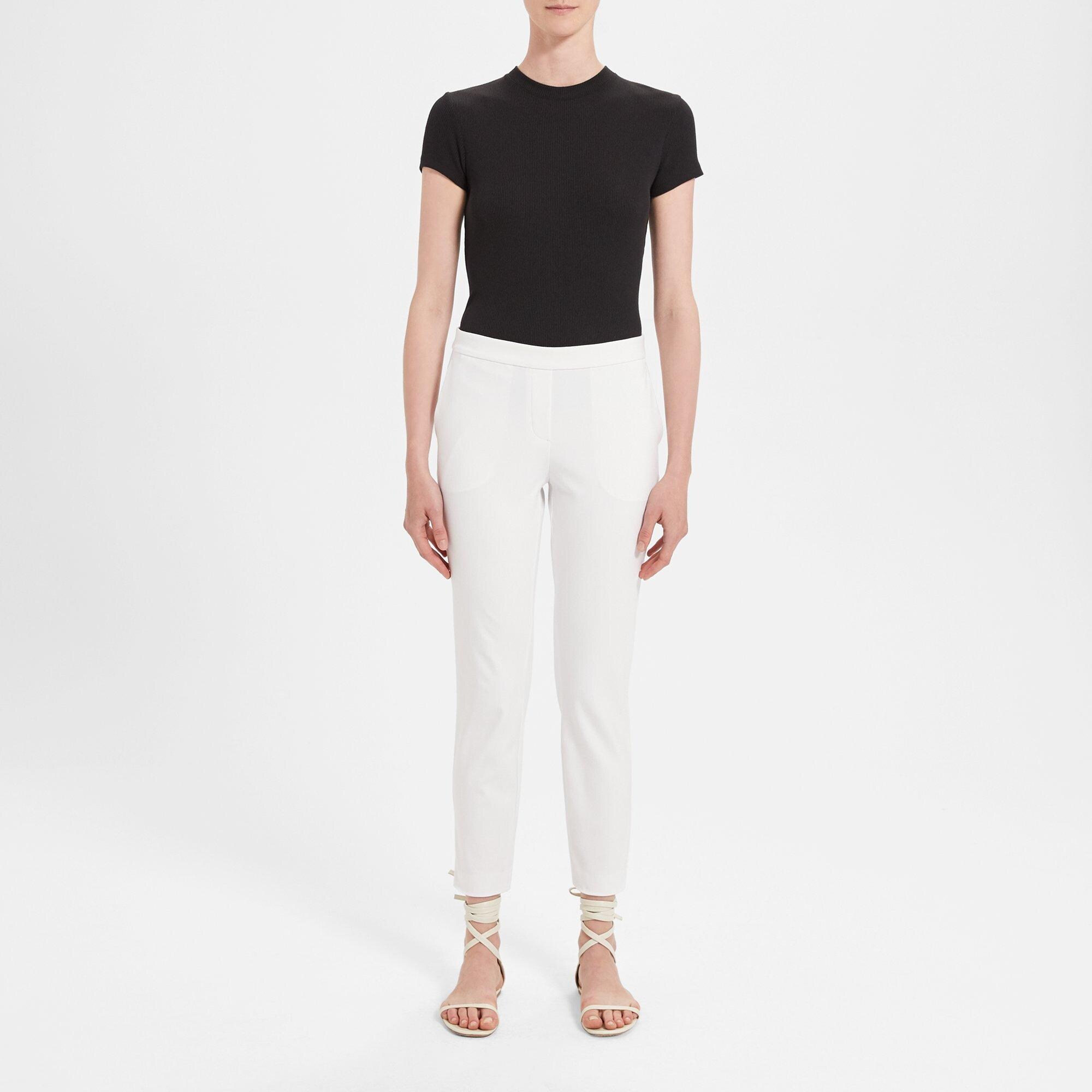 Stretch Cotton Crop Pant