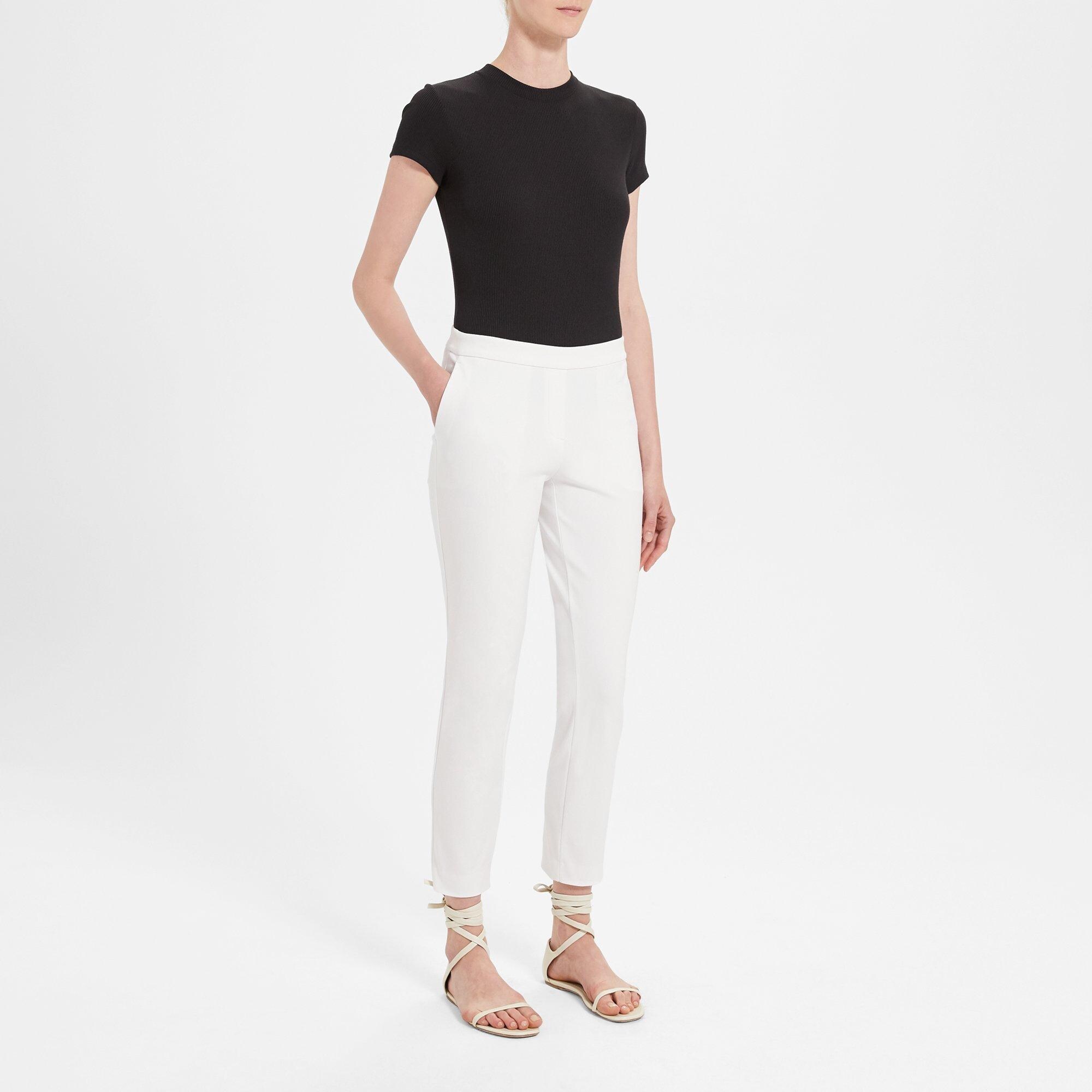 Stretch Cotton Crop Pant