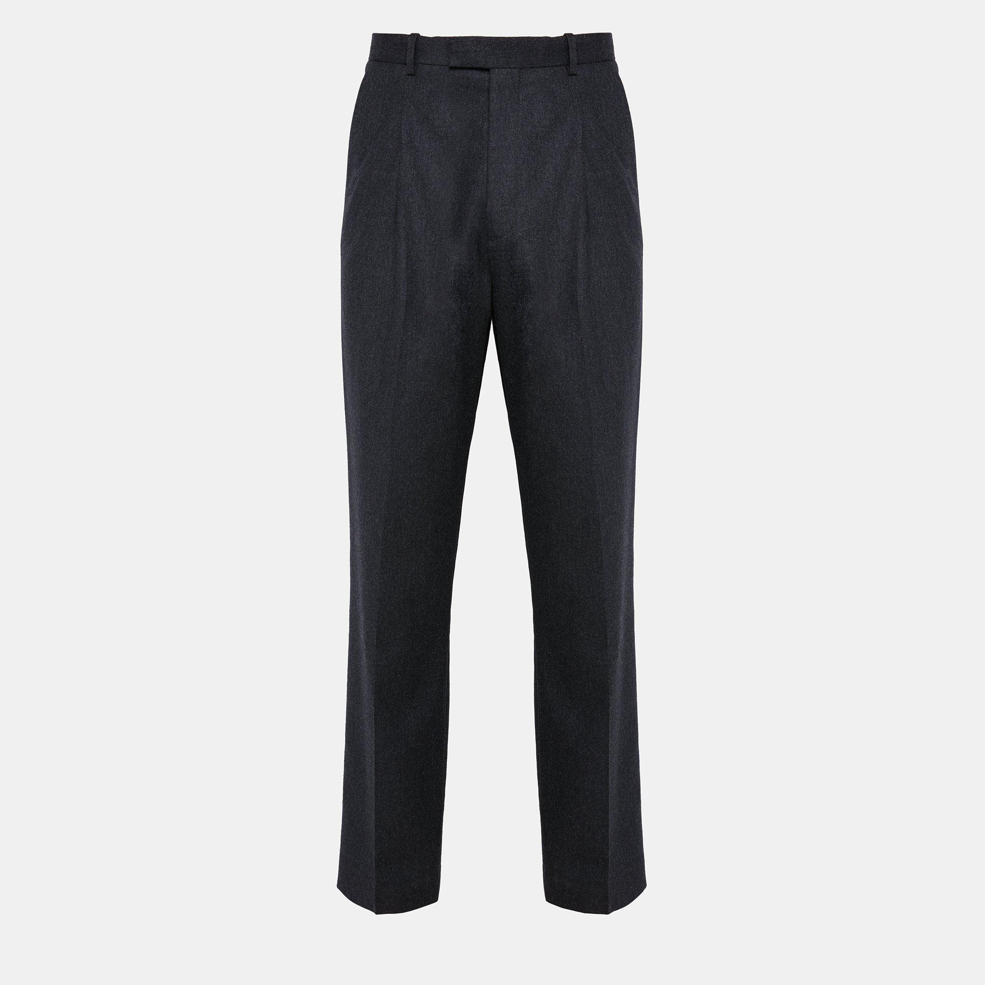 Wool Flannel Pleated Wide Pant | Theory