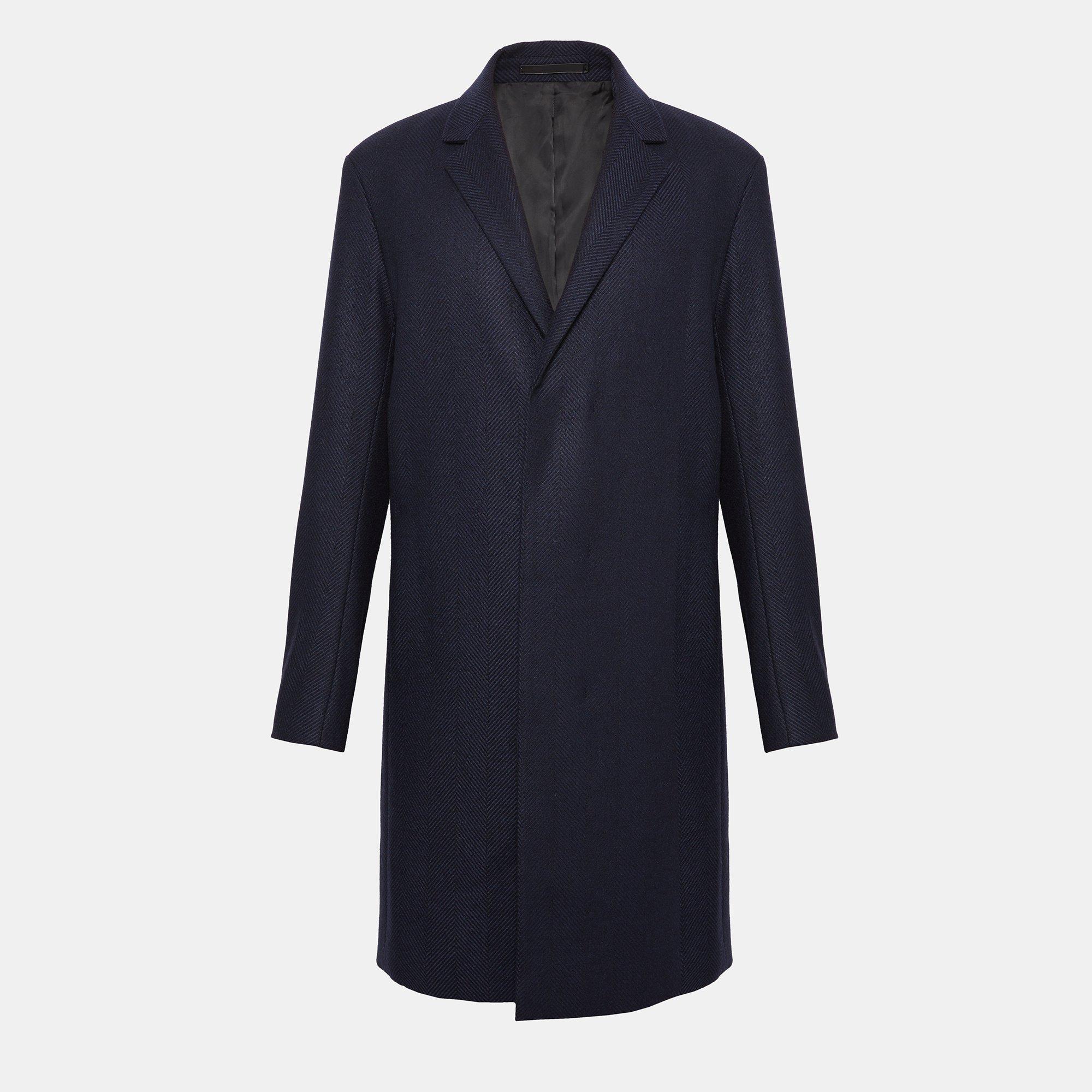 Wool Herringbone Tailored Top Coat