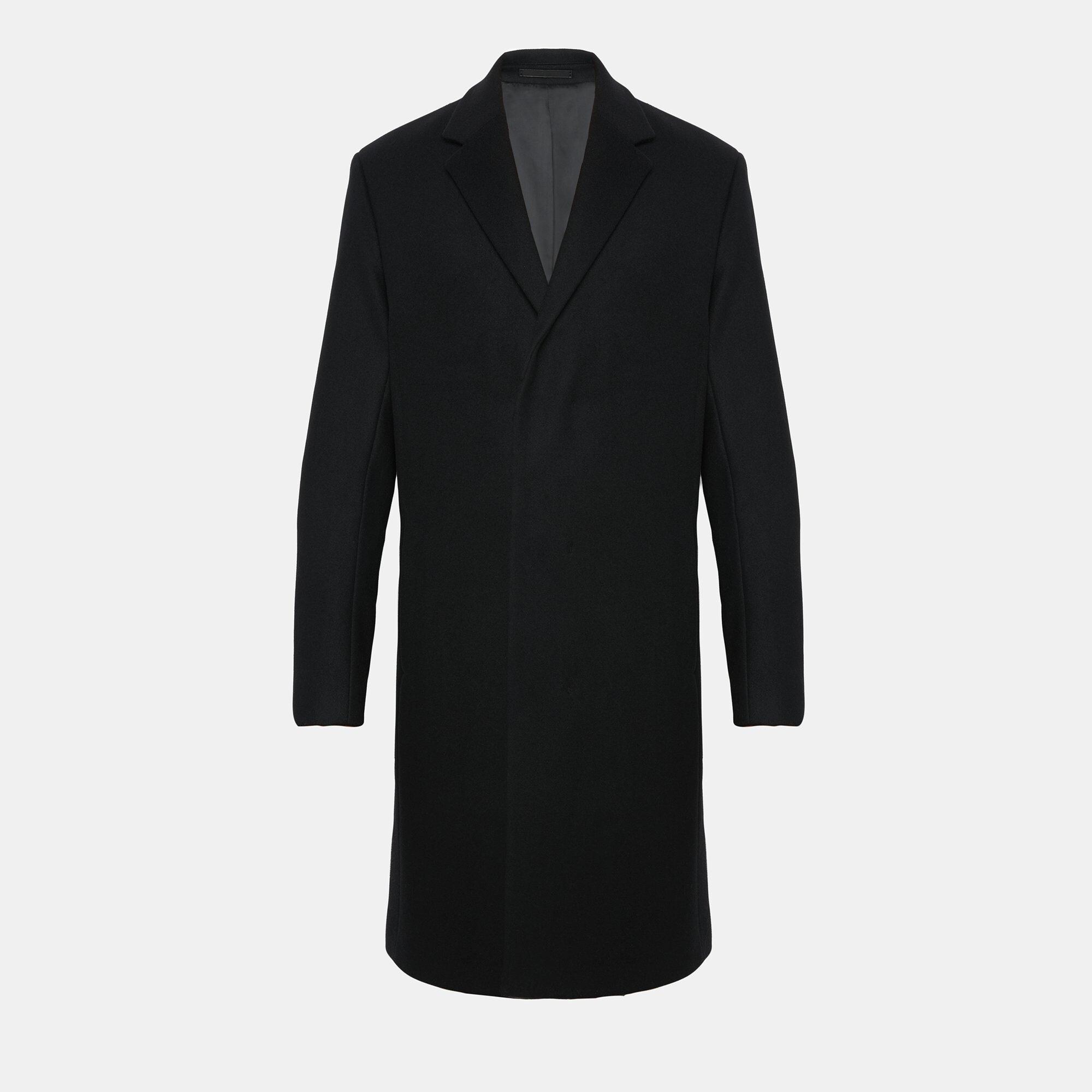 Theory Official Site | Wool Melton Tailored Top Coat