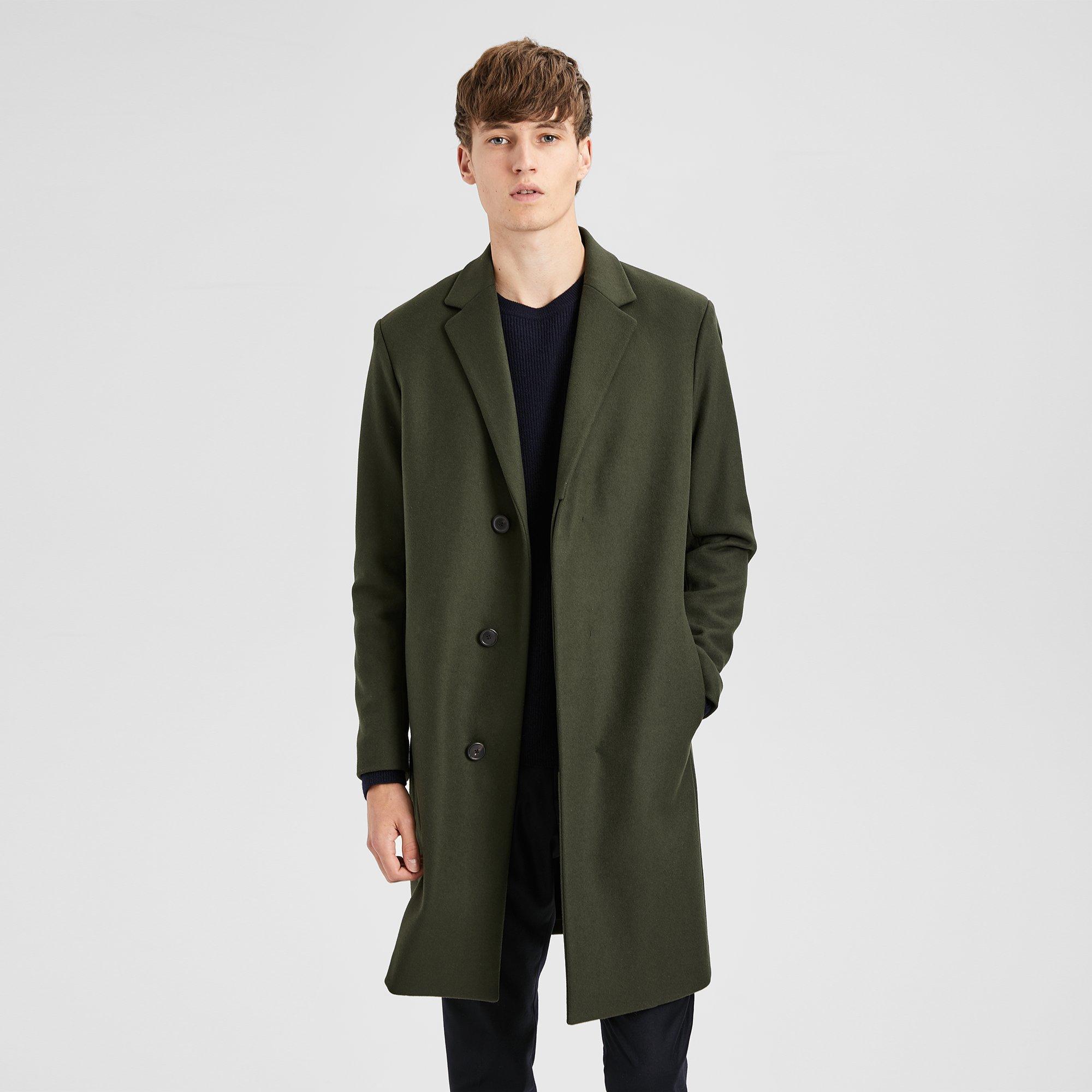 Wool Melton Tailored Top Coat | Theory