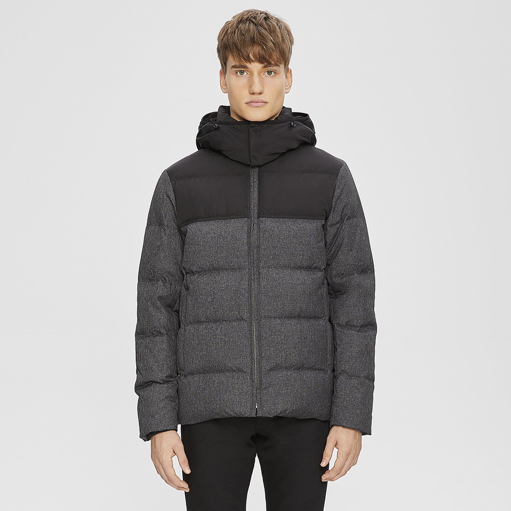Color-Blocked Puffer Coat