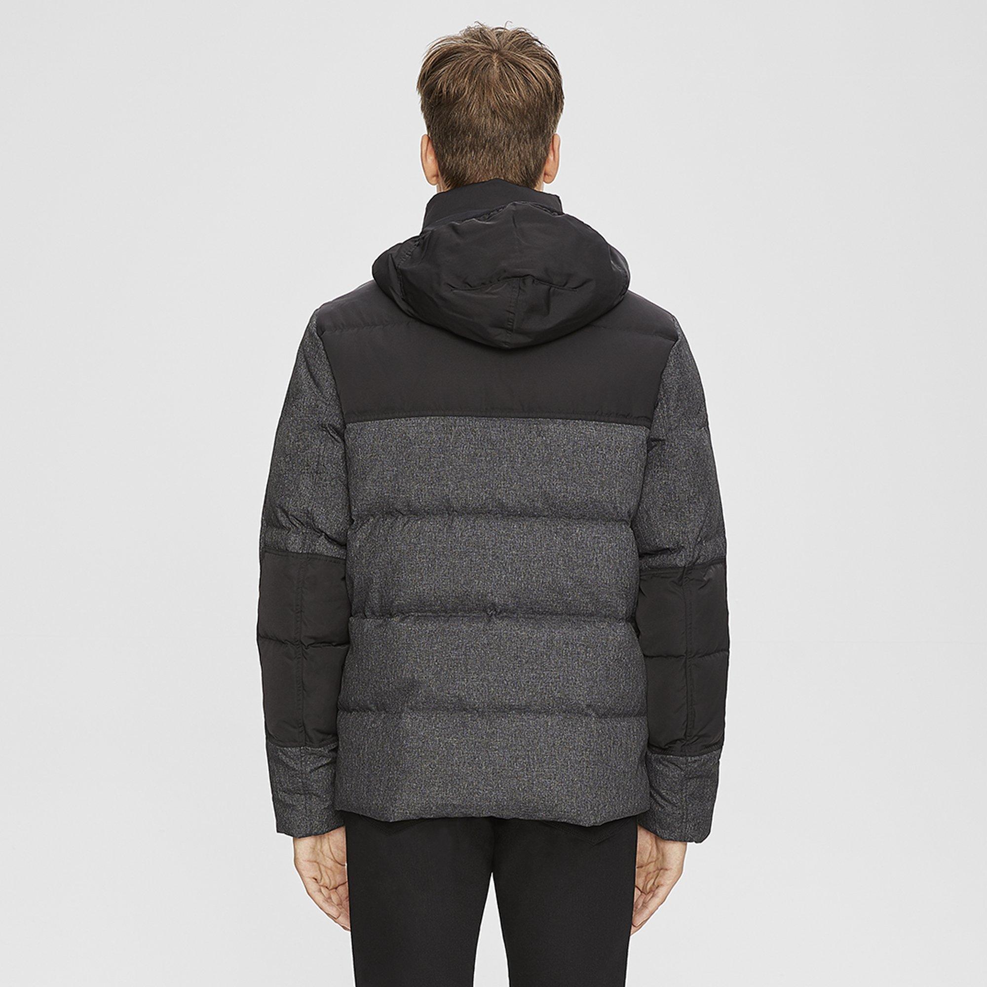 Color-Blocked Puffer Coat