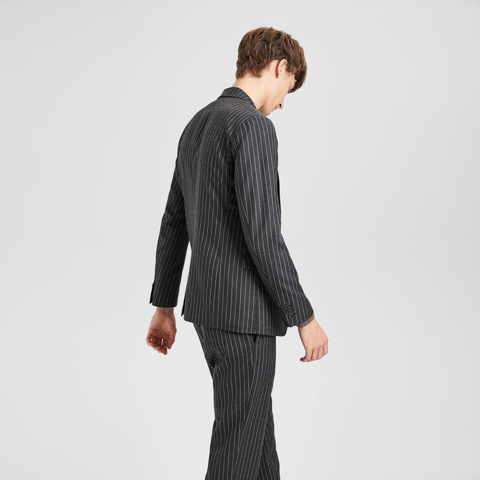 ジャケット・アウター theory 21SS PINSTRIPE LINEN PIAZZA JKT Dover Notch Jacket - slim - Grey Tan Cream Seersucker