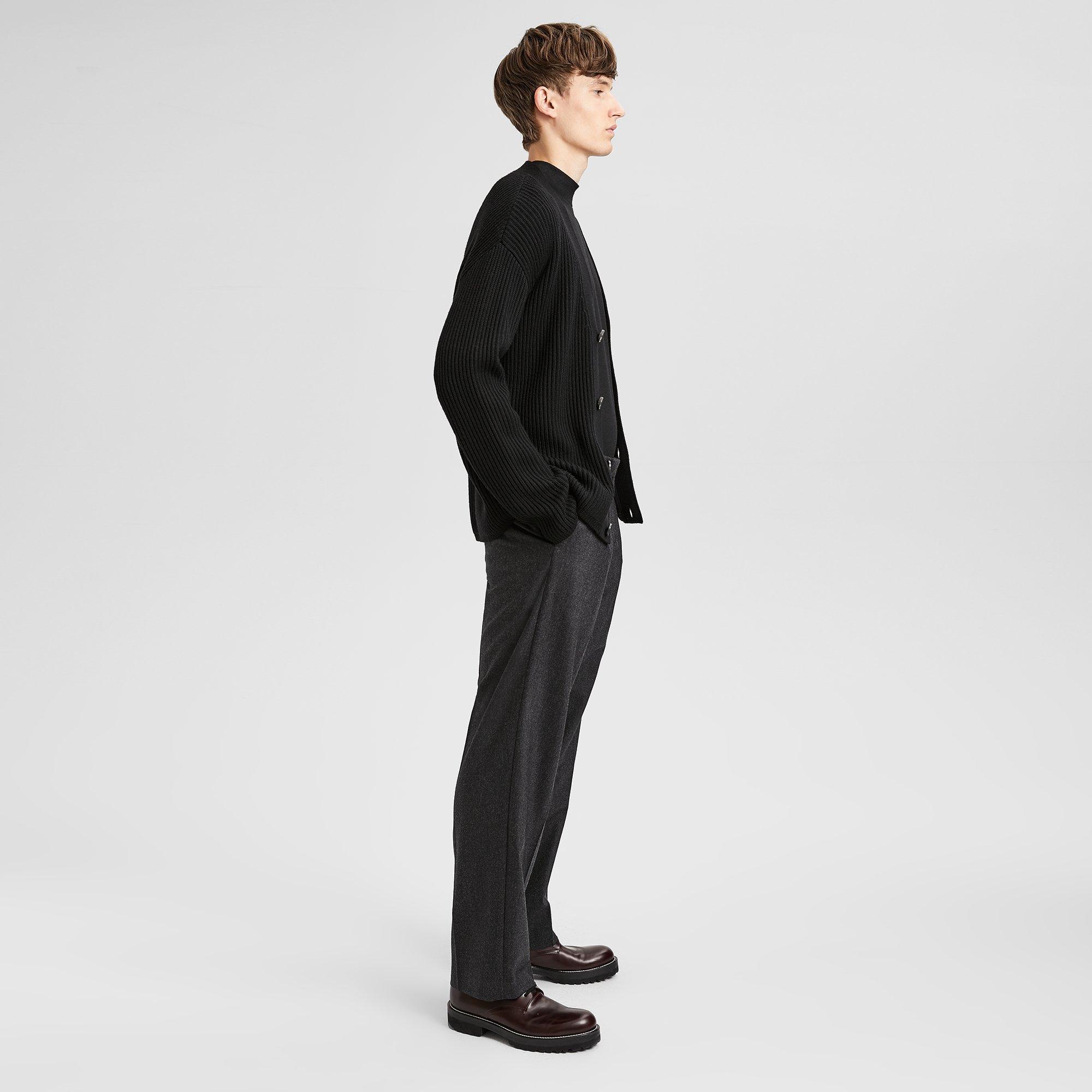 Wool Ribbed Cardigan