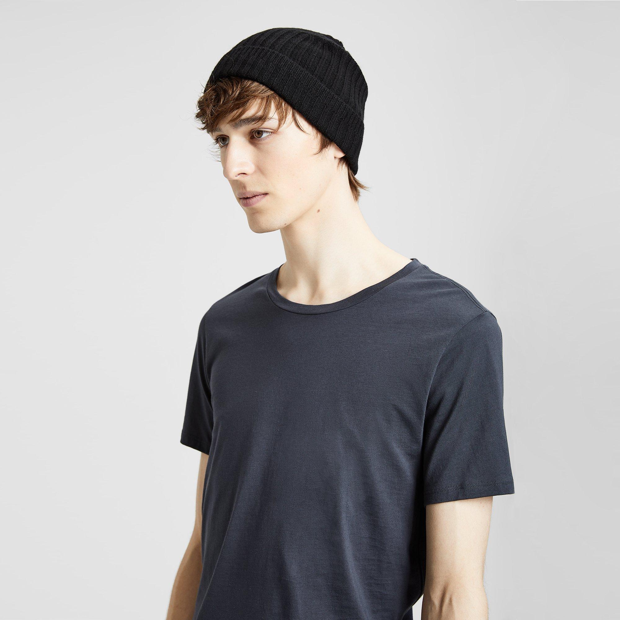 Cashmere Ribbed Beanie