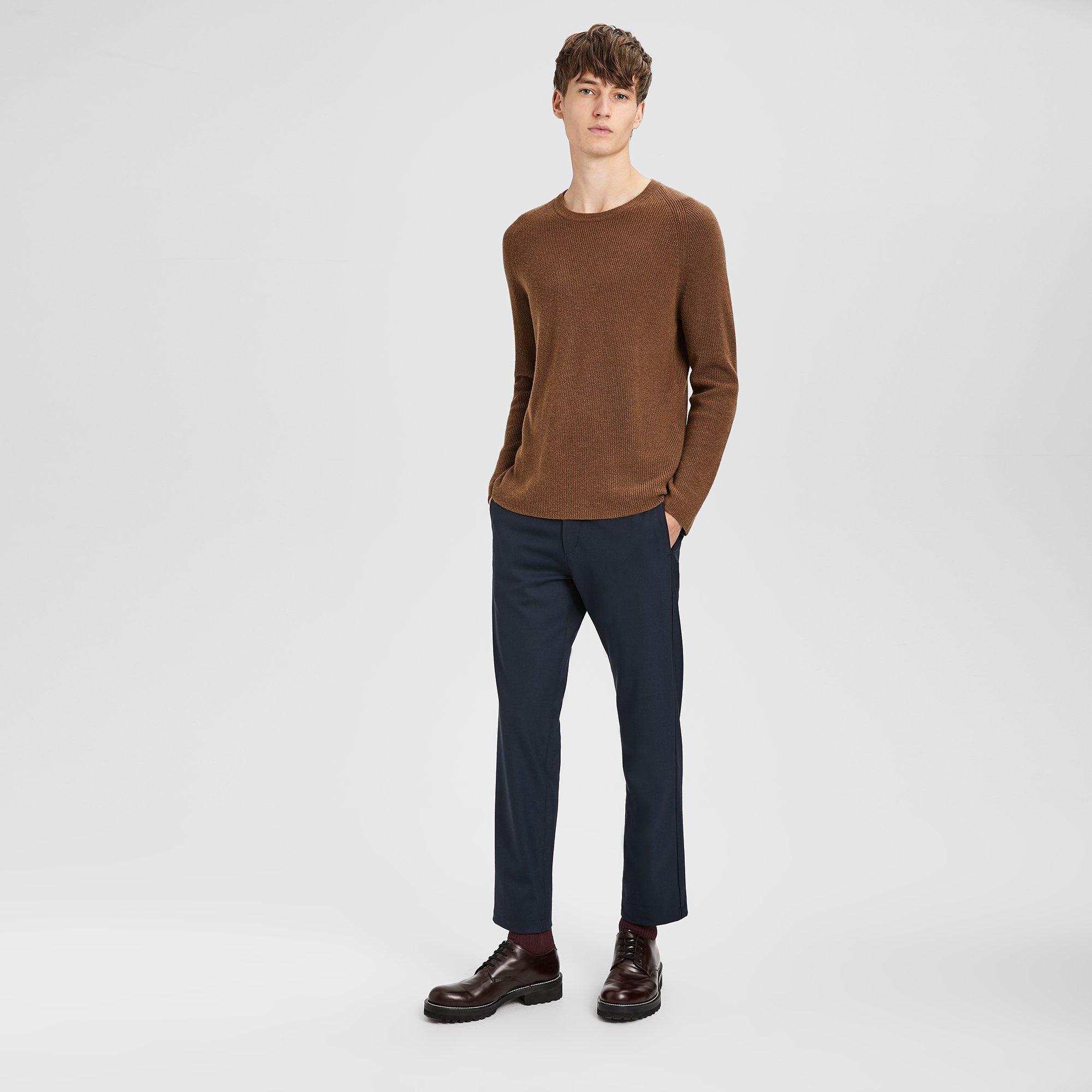 Cashmere Ribbed Raglan Sweater