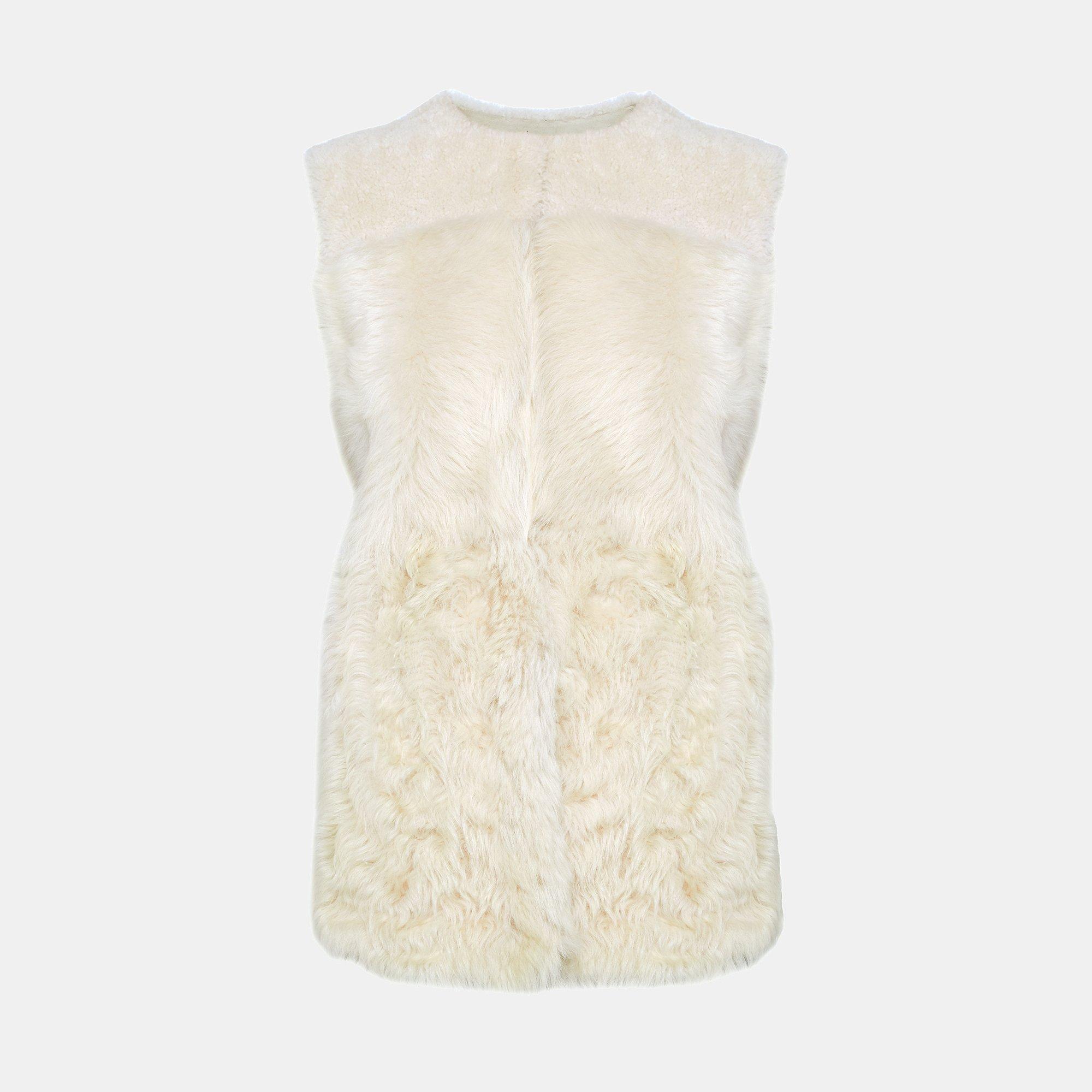 Shearling Patchwork Vest
