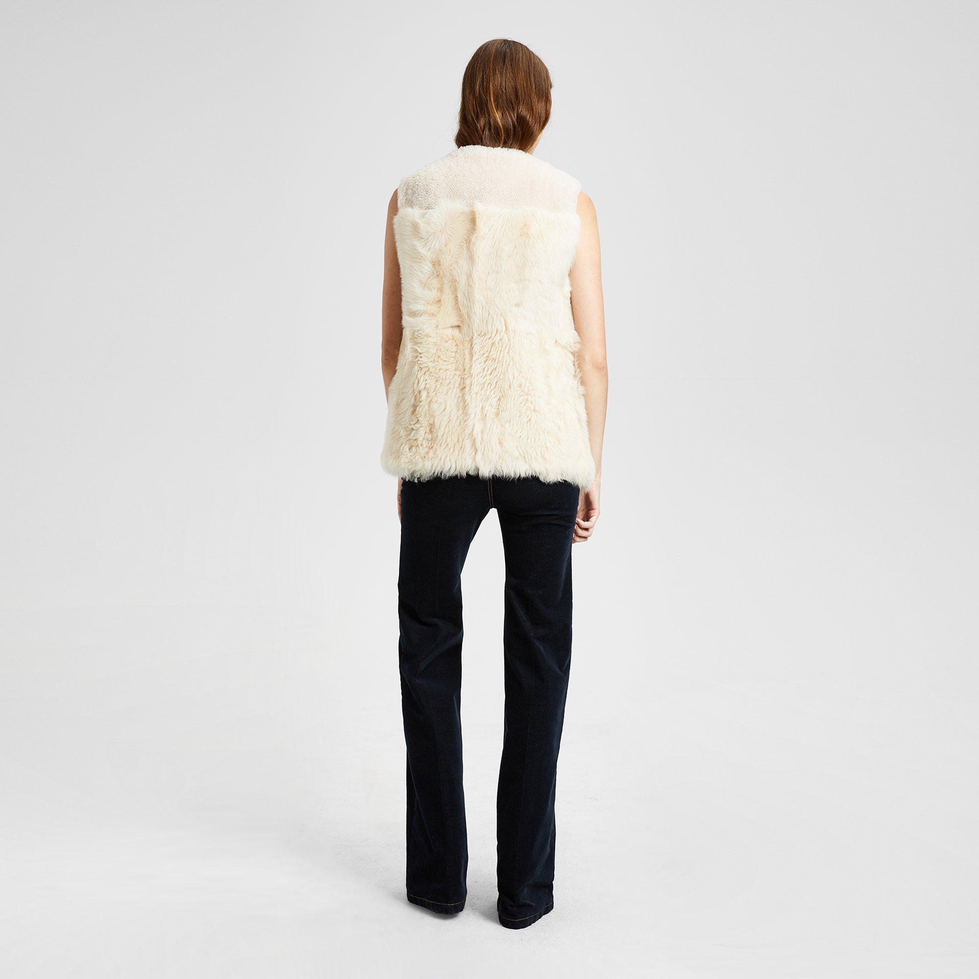 Shearling Patchwork Vest