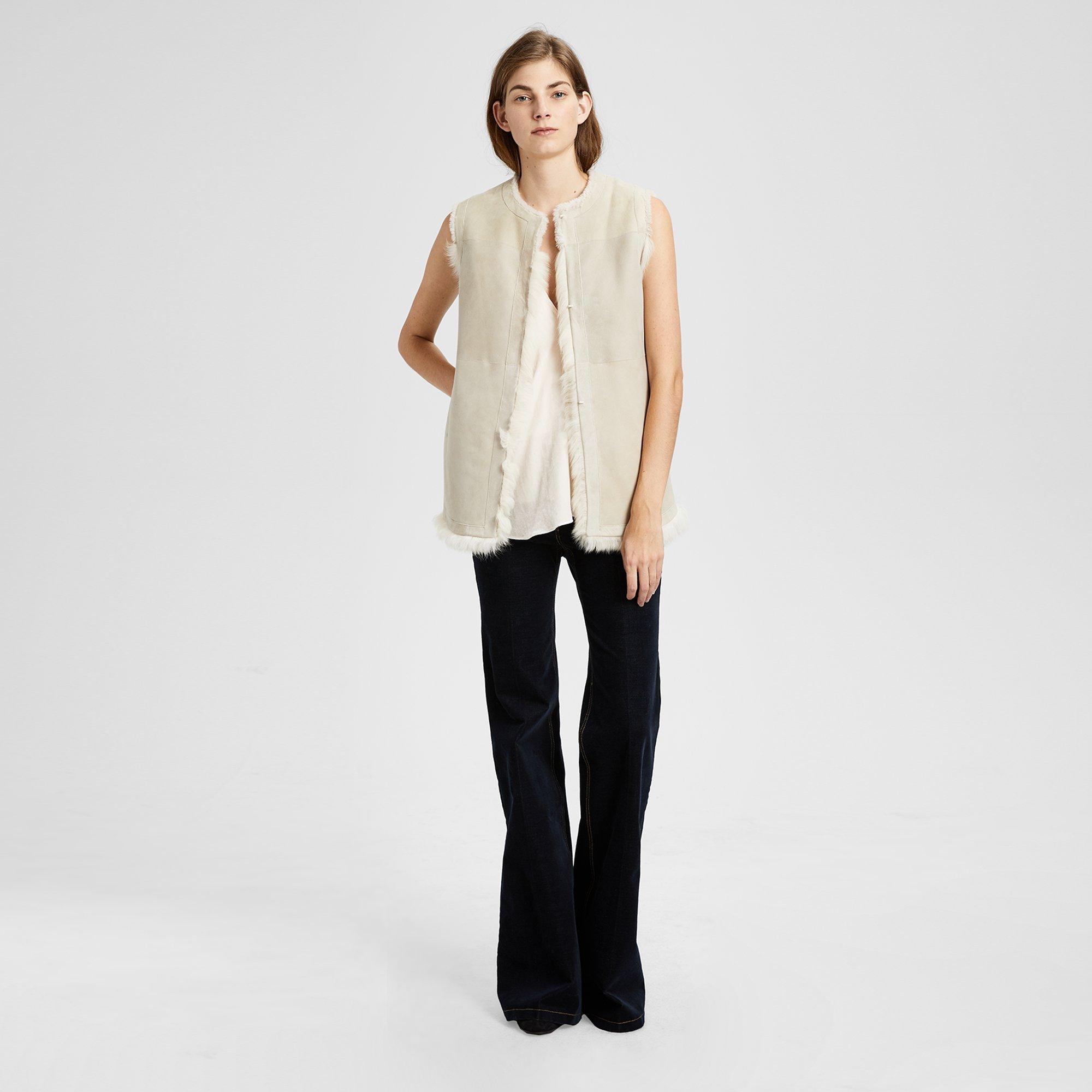Shearling Patchwork Vest