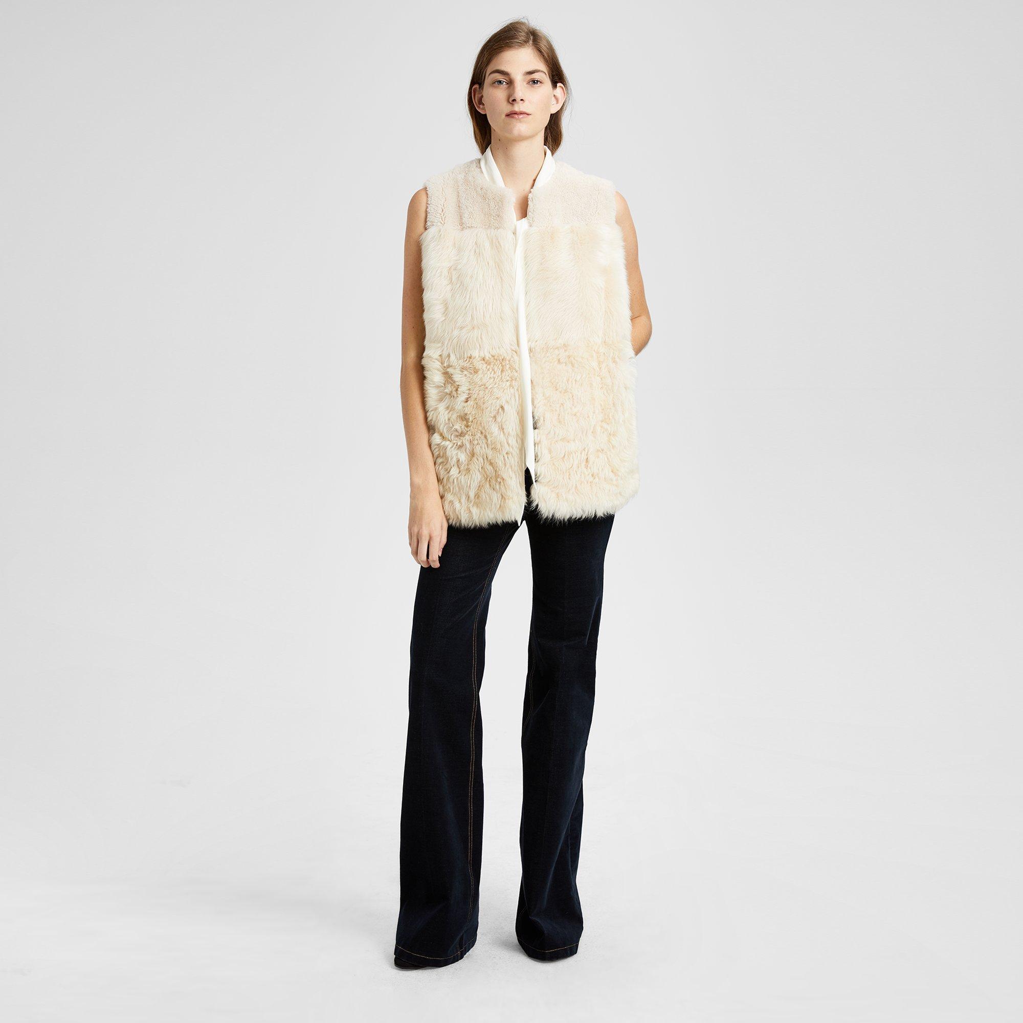 Shearling Patchwork Vest