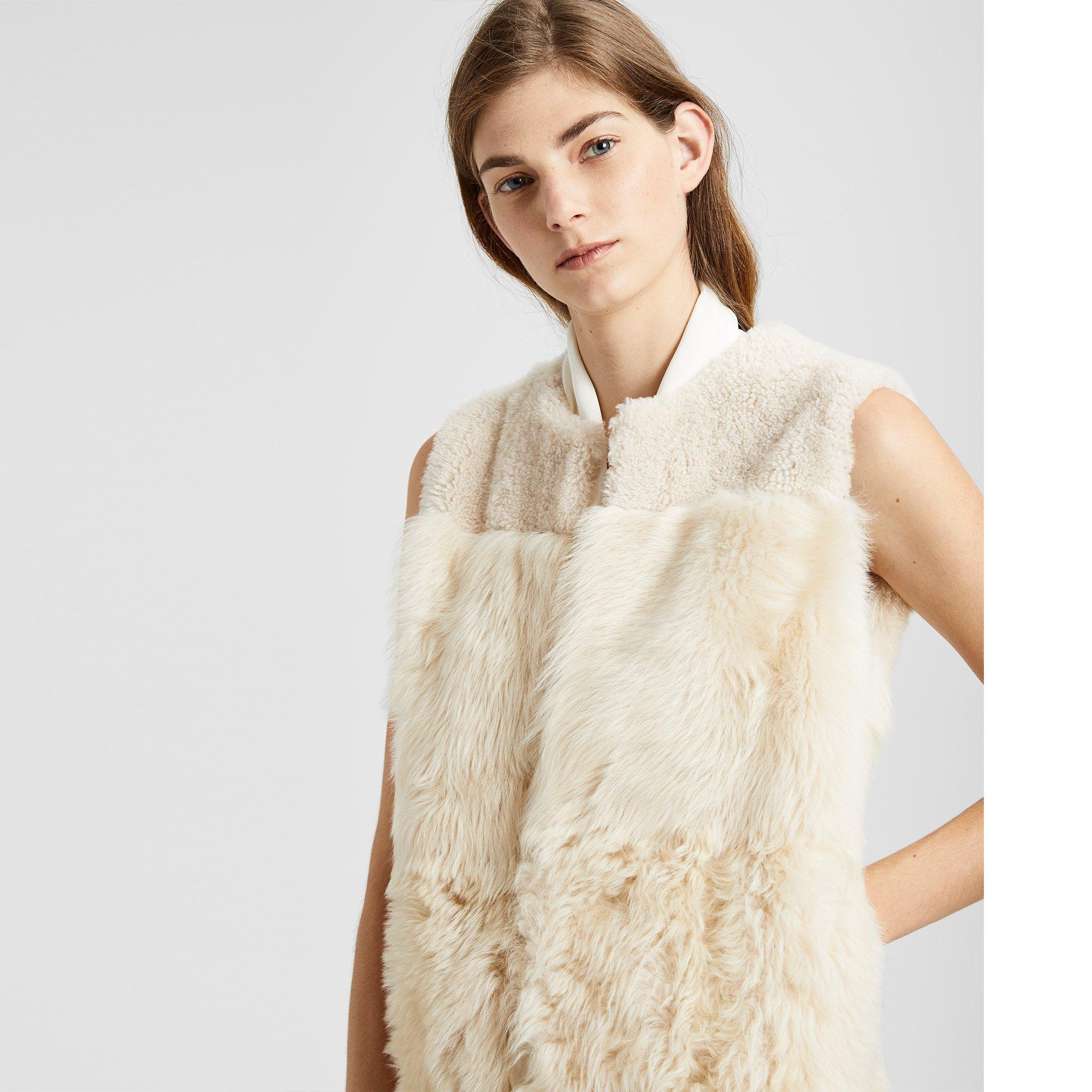 Shearling Patchwork Vest