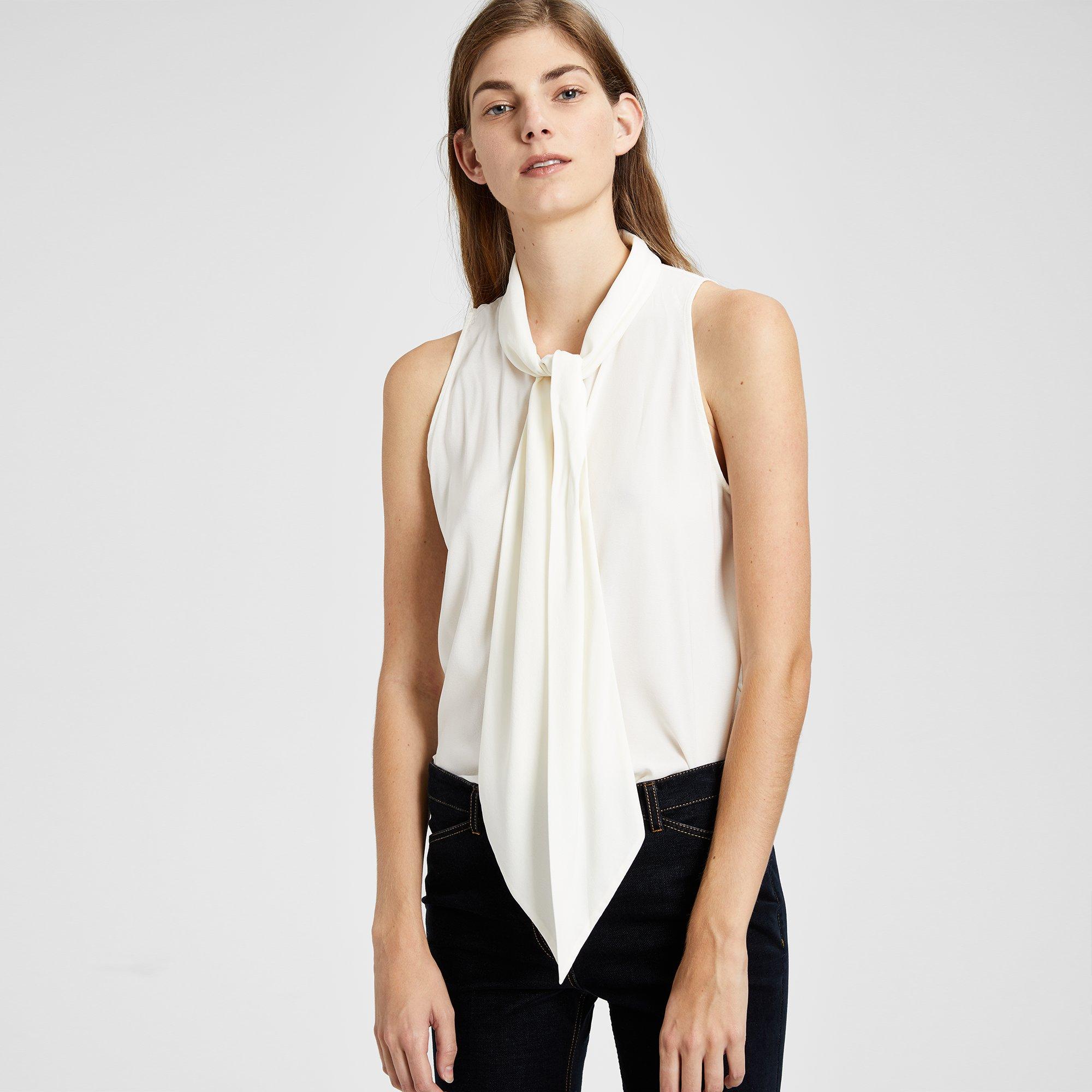 Stretch Crepe Scarf Halter Top