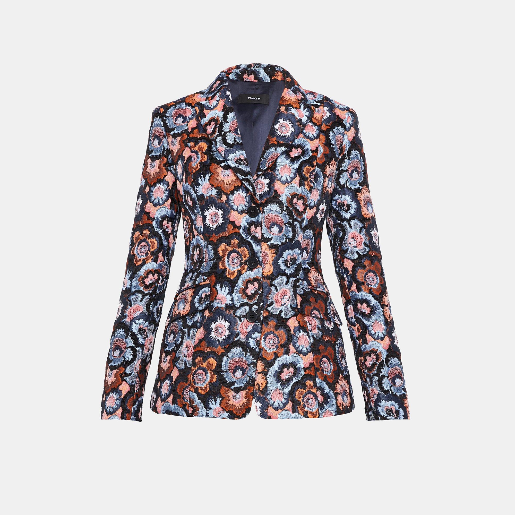 Floral Jacquard Riding Jacket