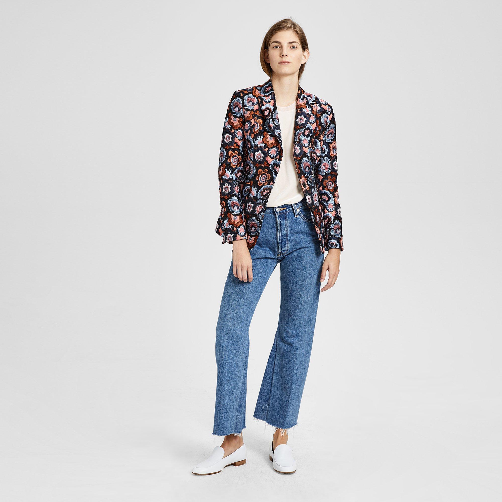 Floral Jacquard Riding Jacket