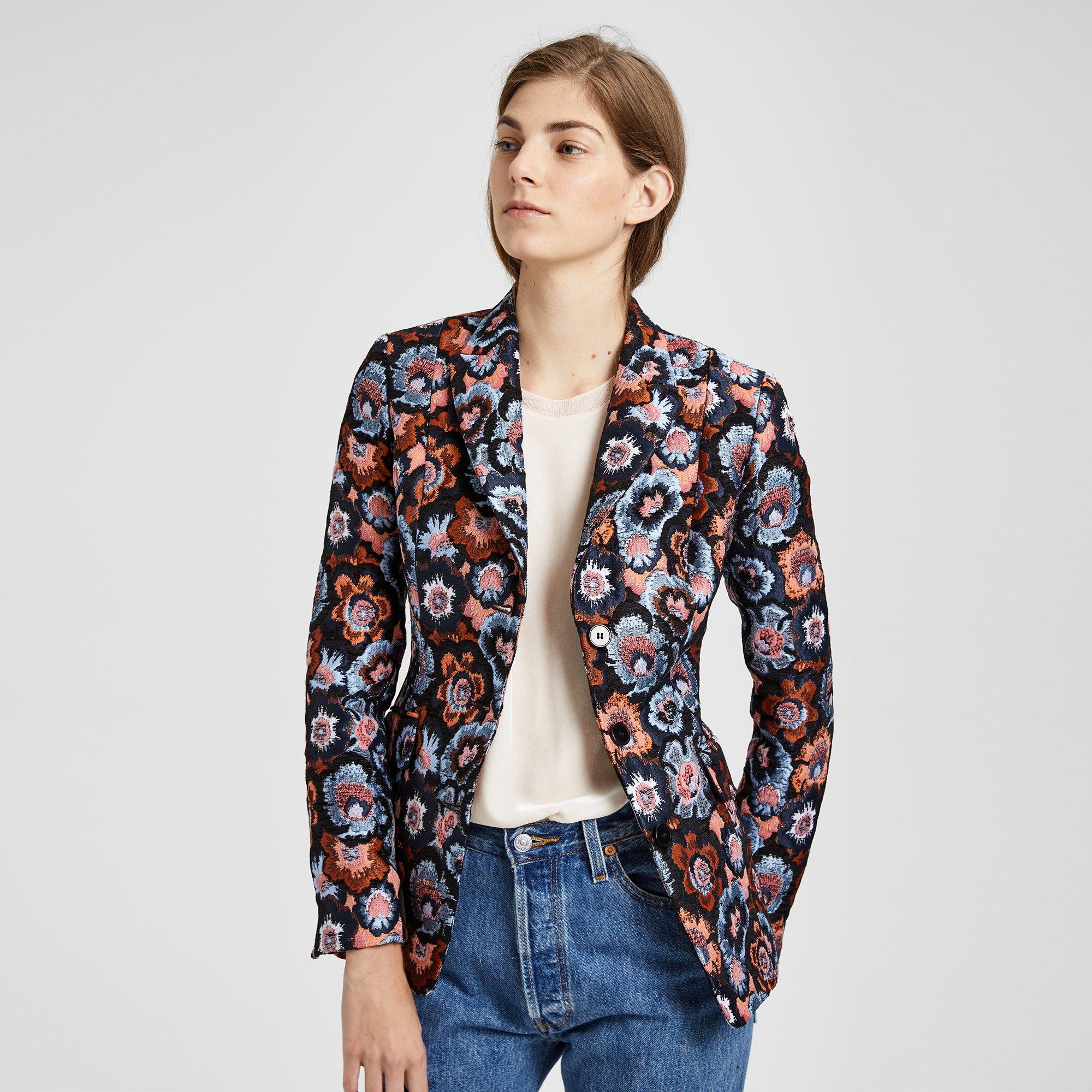Floral Jacquard Riding Jacket