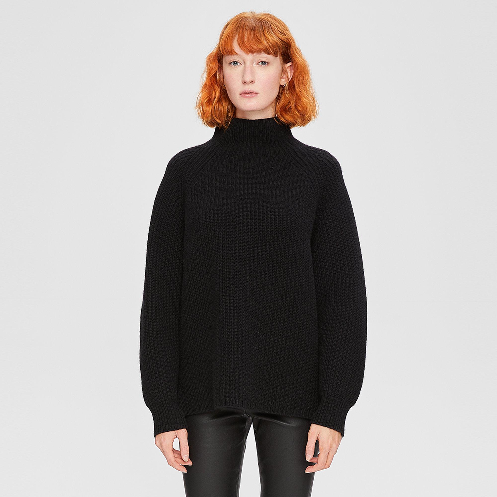 Wool-Cashmere Mock Sweater