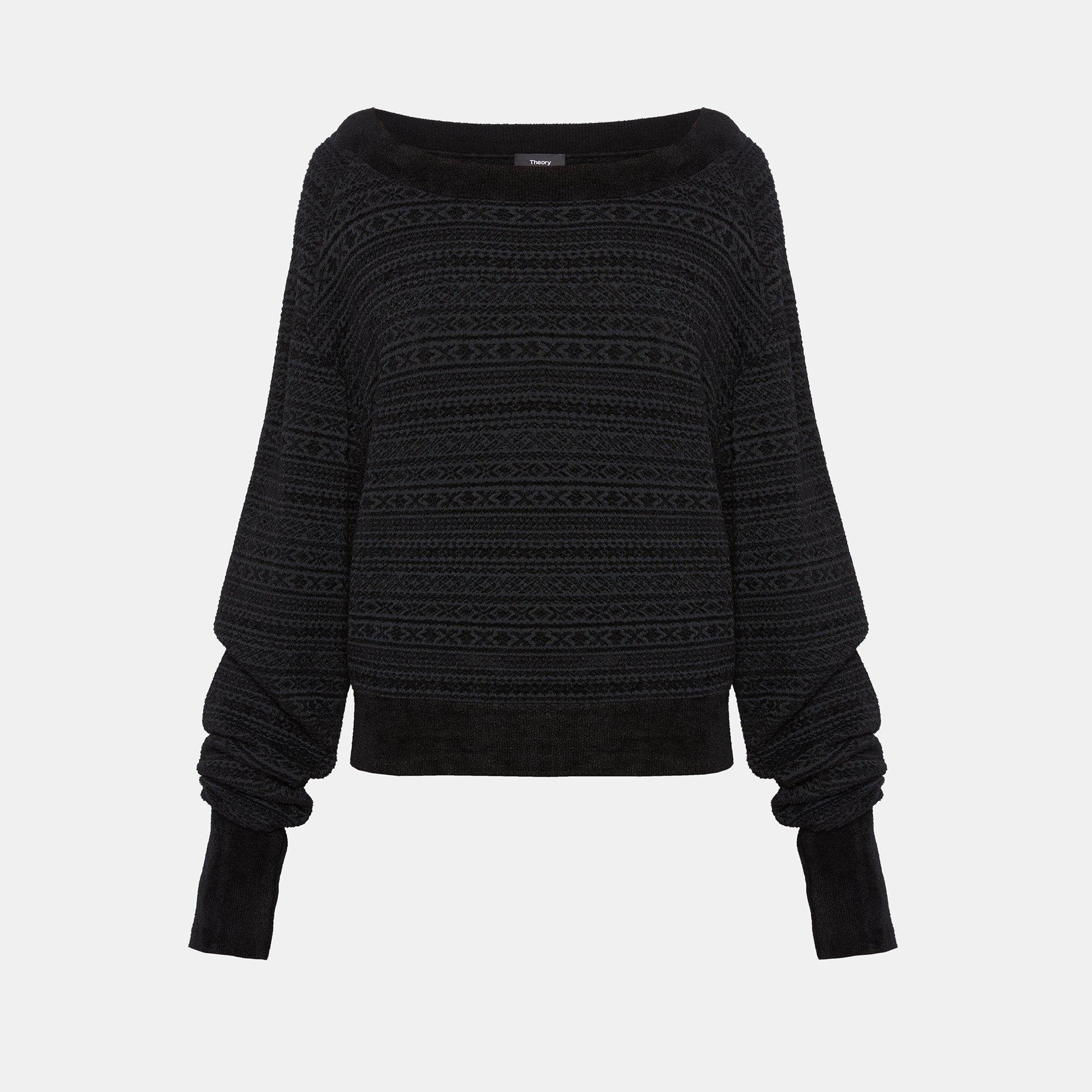 Relaxed Fair Isle Boat Pullover