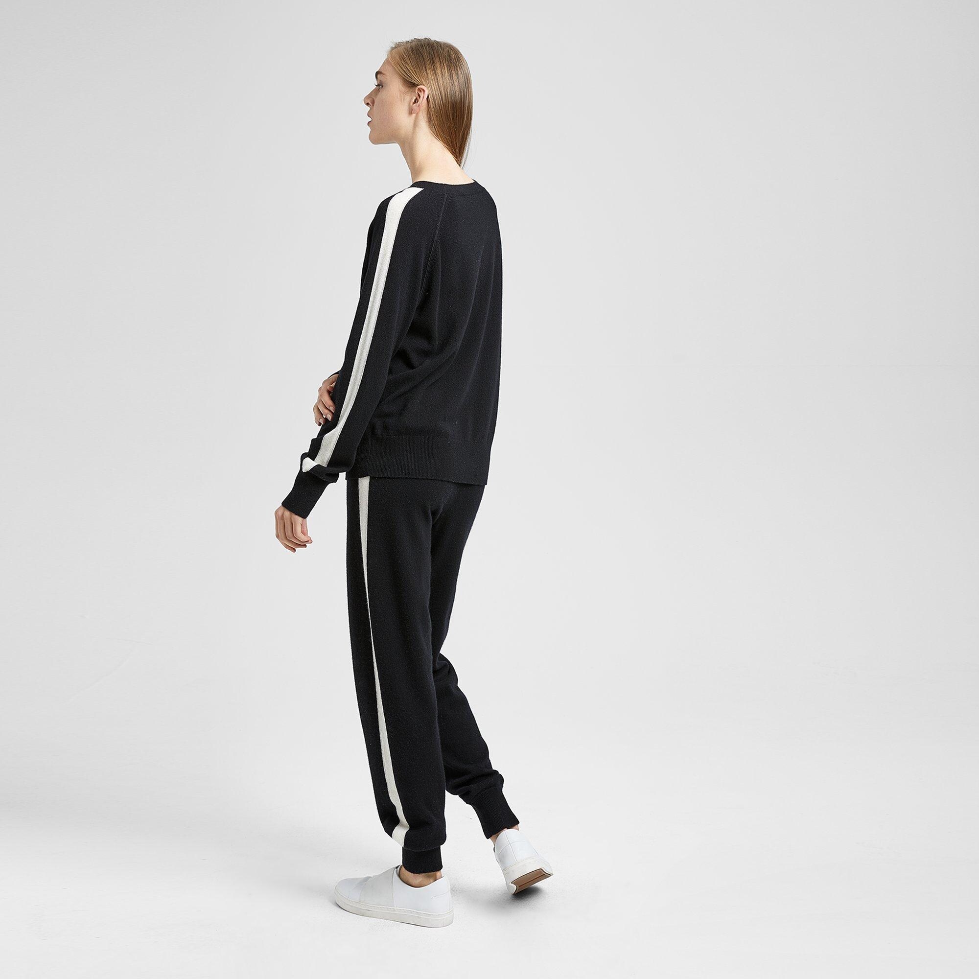 Cashmere Athletic Striped Sweater