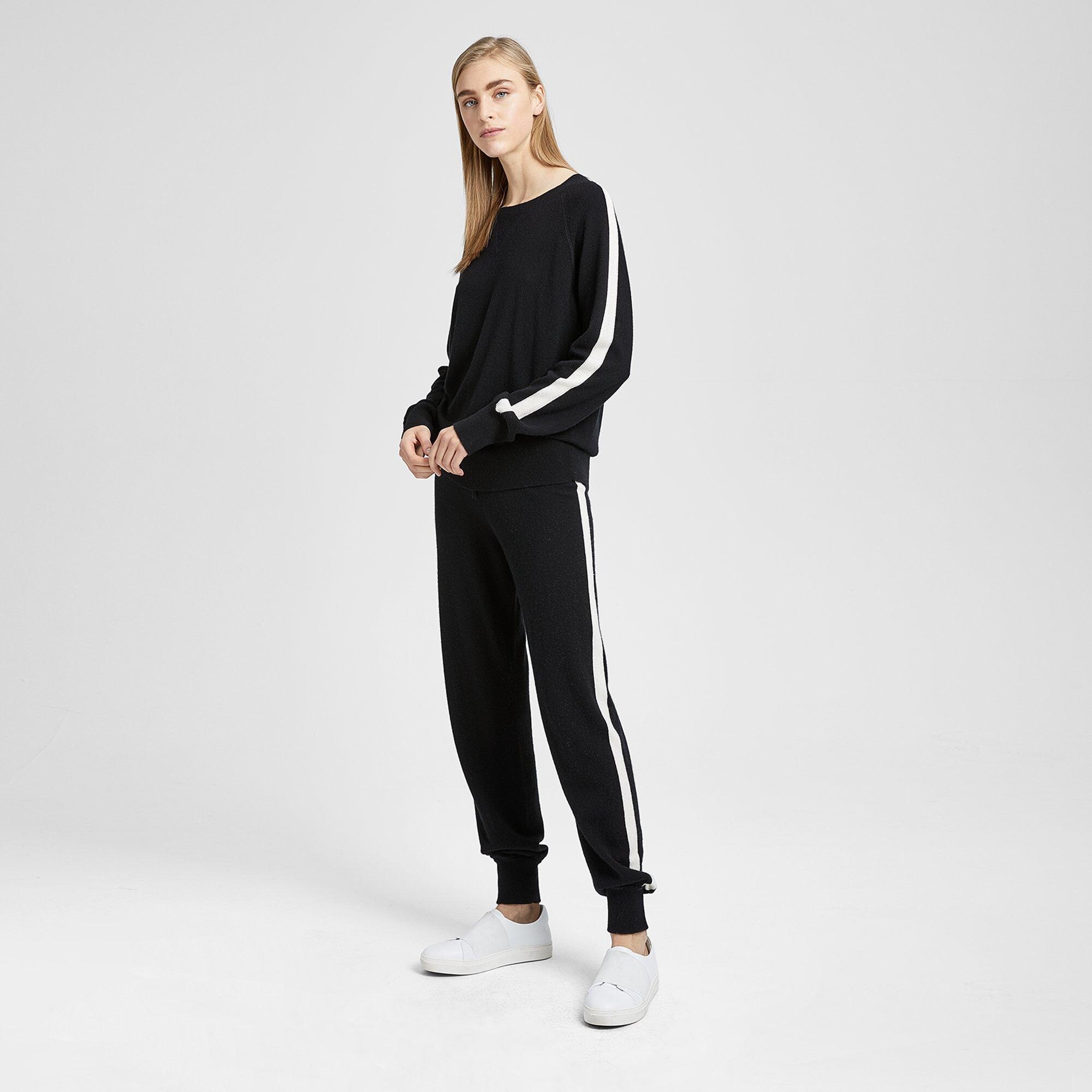 Cashmere Athletic Striped Sweater
