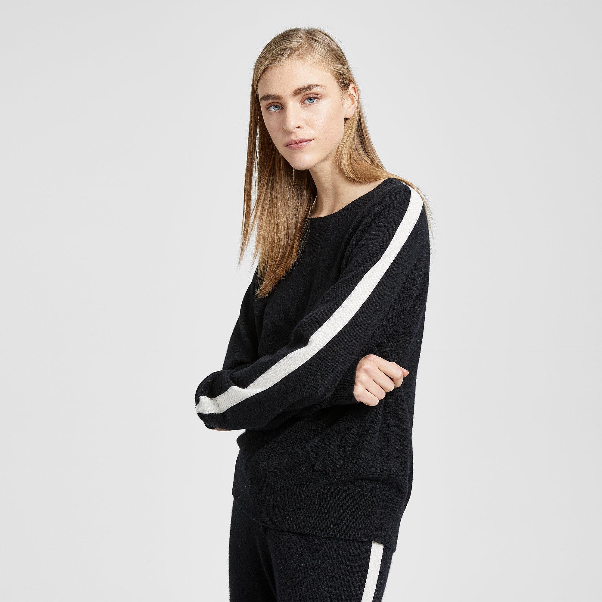 Cashmere Athletic Striped Sweater