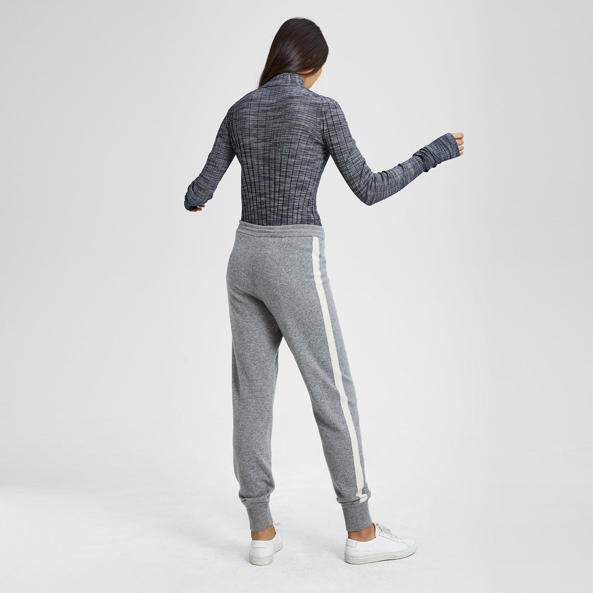 Cashmere Athletic Striped Lounge Pant