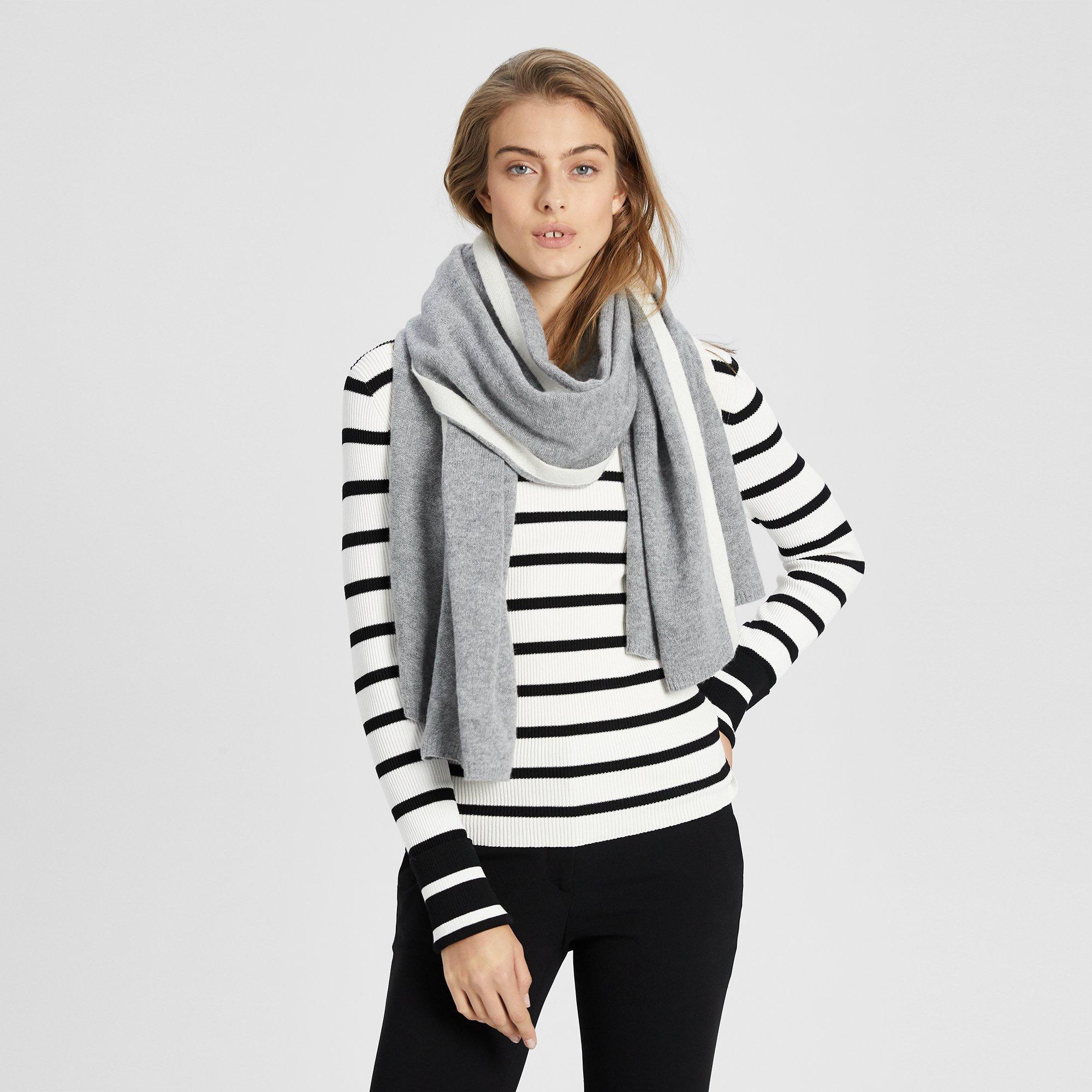 Cashmere Striped Blanket Scarf