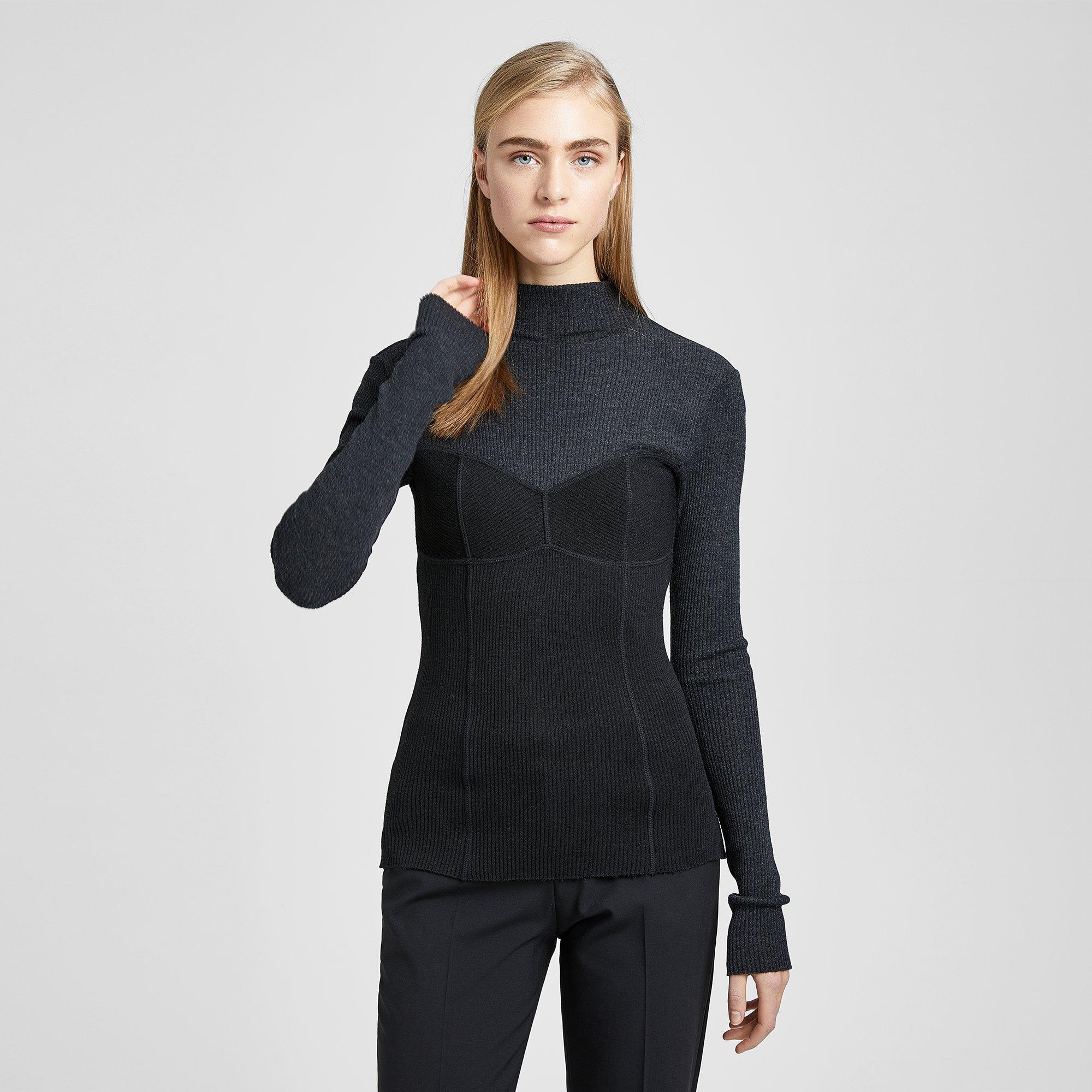 Ribbed Bustier Seam Top