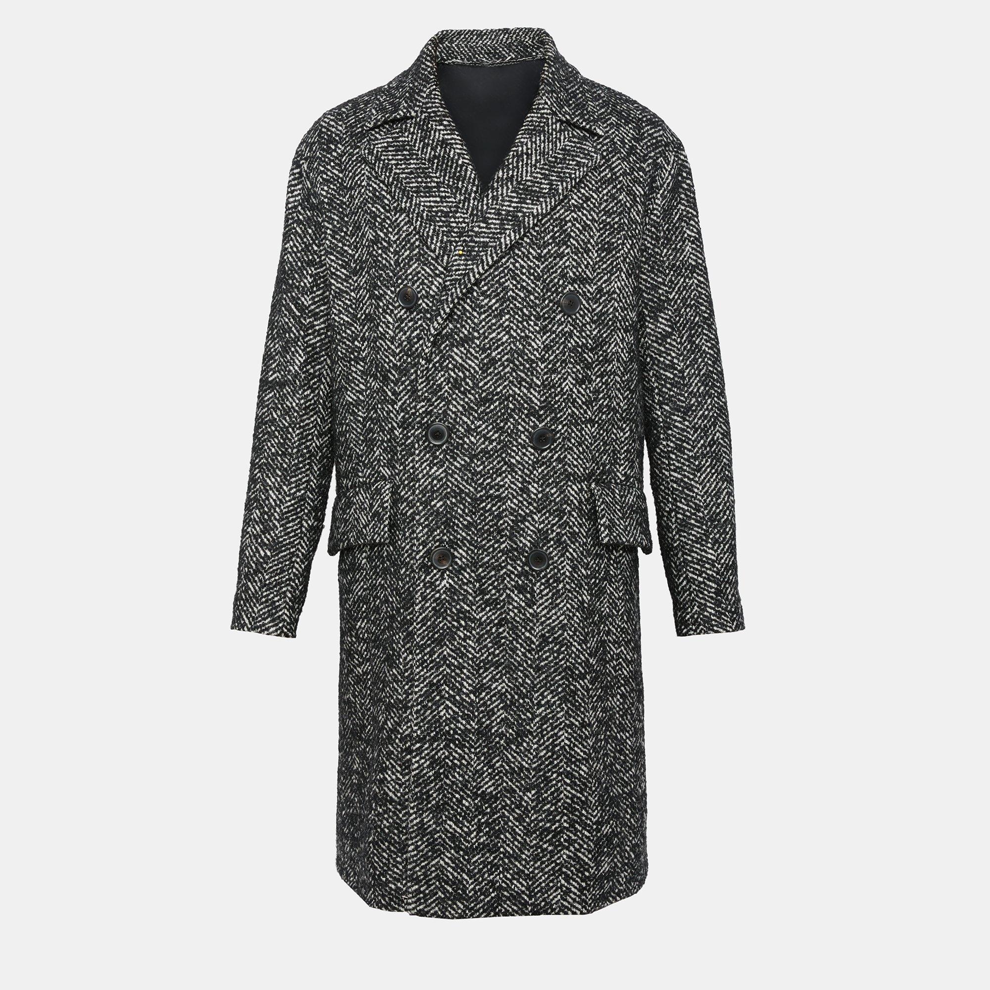 Wool Herringbone Oversized Coat
