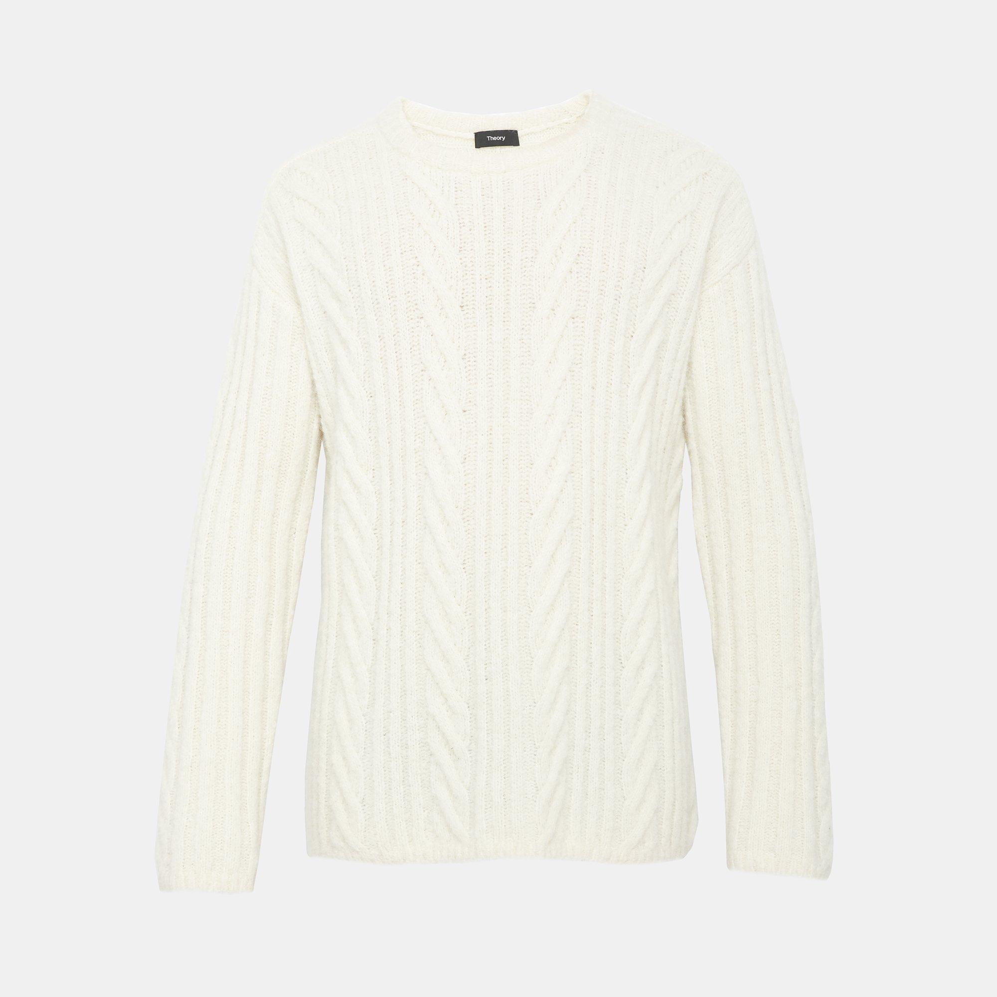 Alpaca Cable-Knit Sweater
