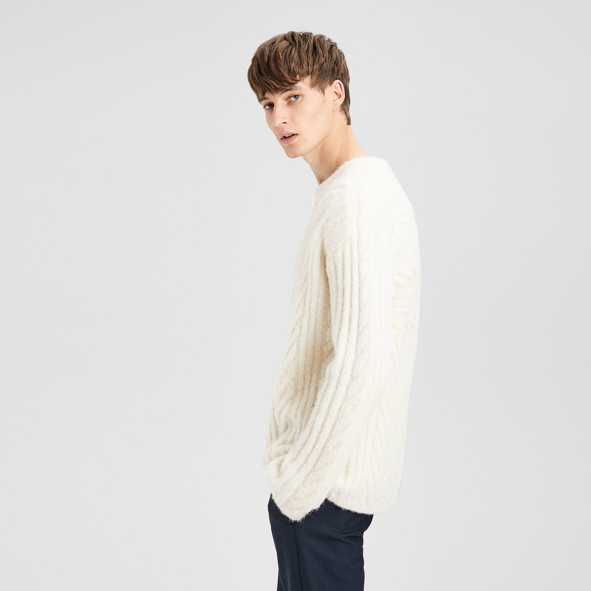 Alpaca Cable-Knit Sweater
