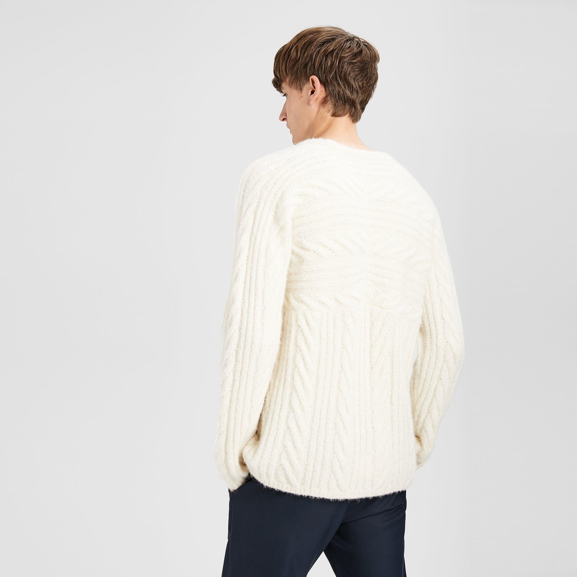 Alpaca Cable-Knit Sweater