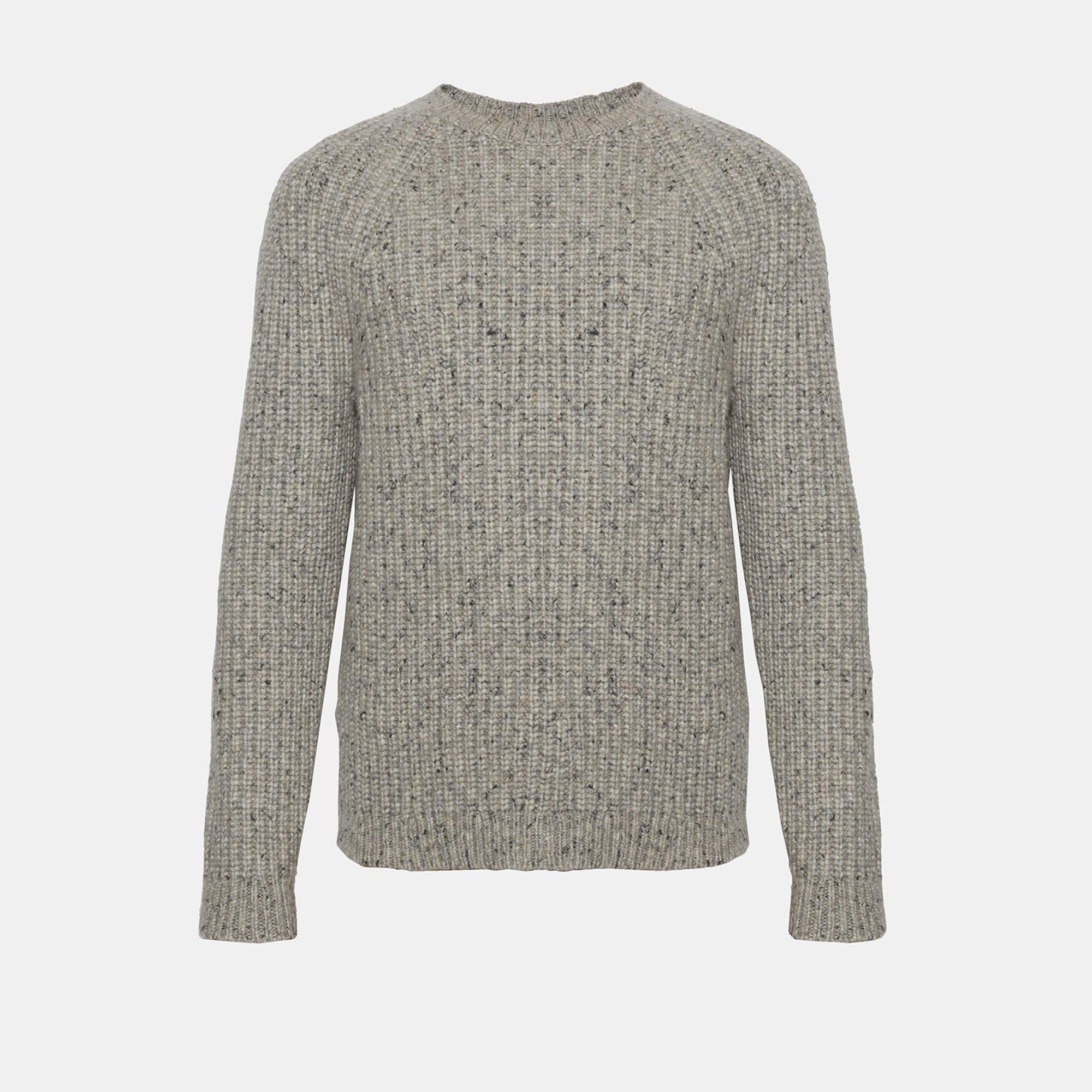 Merino Wool Blend Ribbed Sweater
