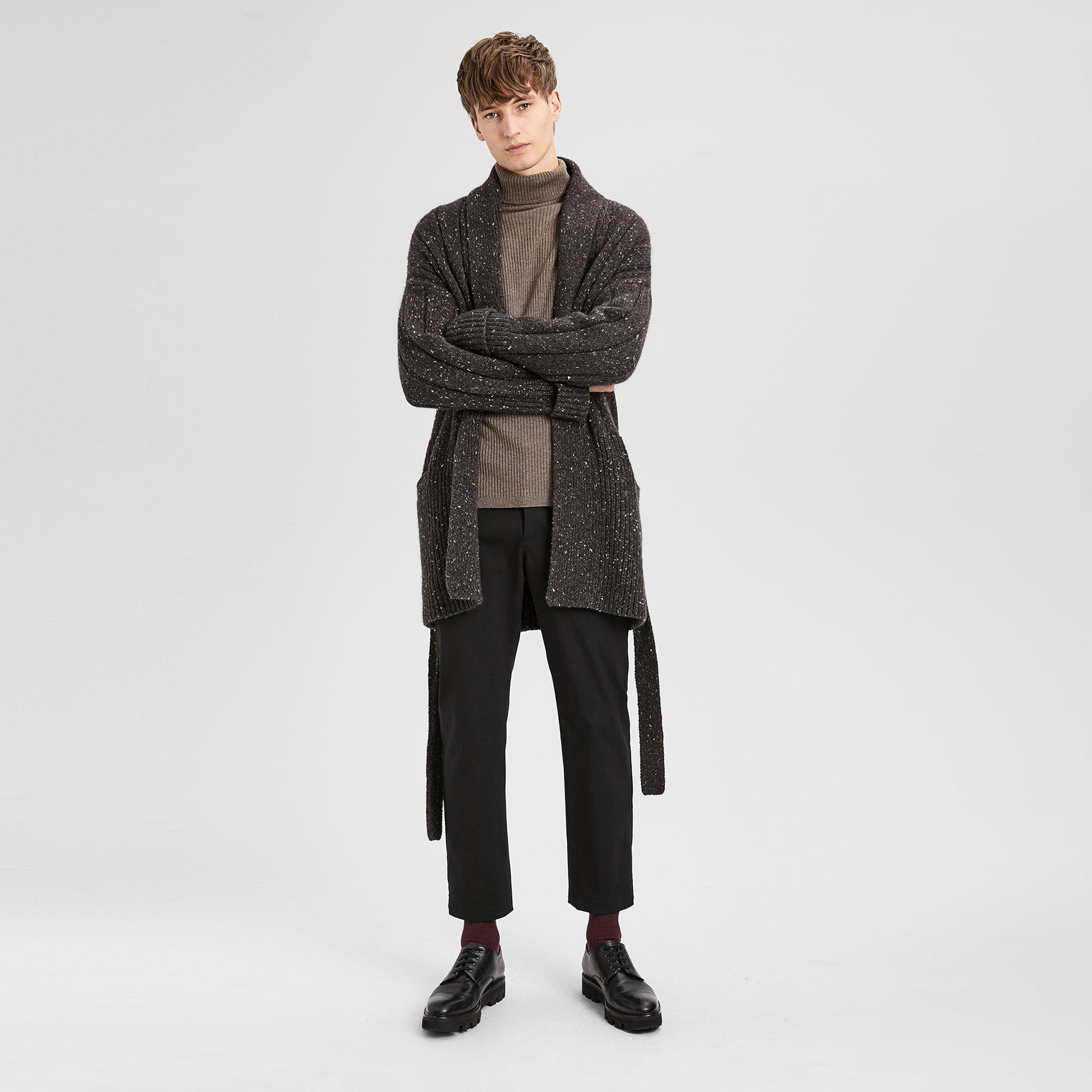 Merino Wool Blend Belted Cardigan