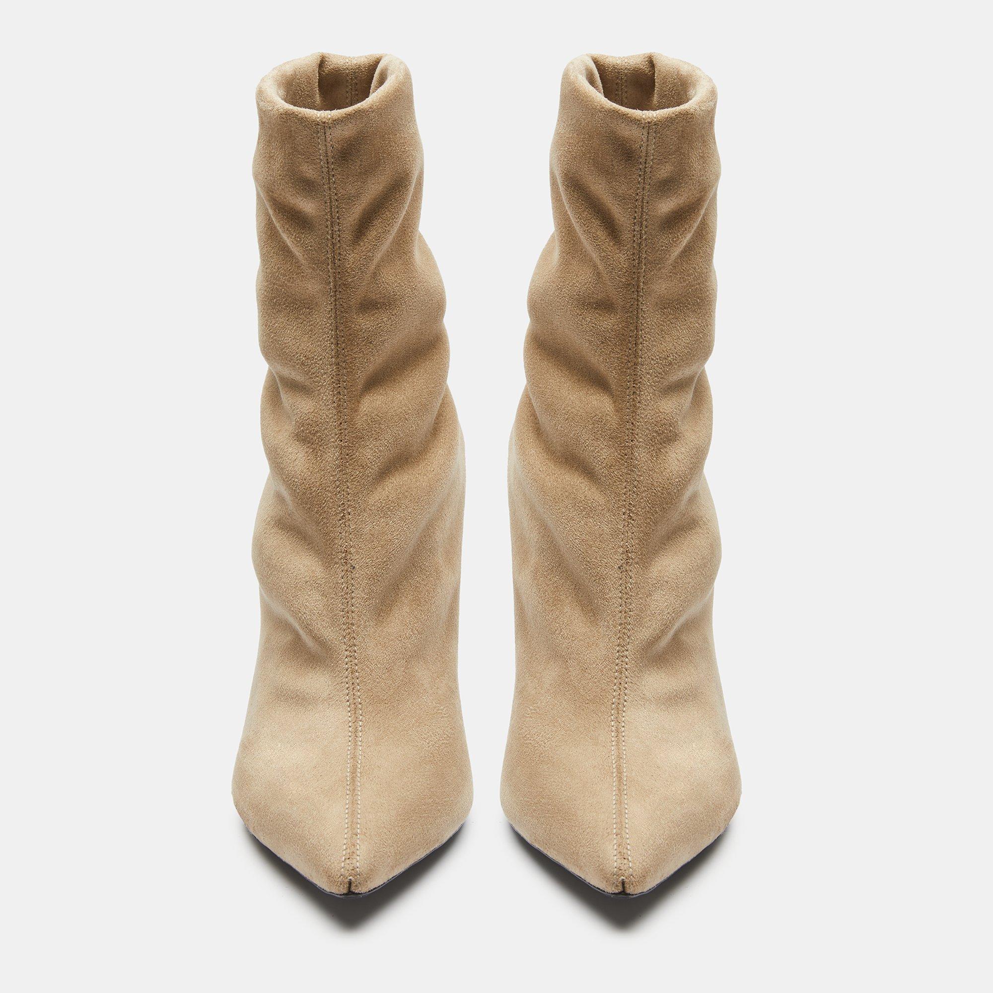 Sock Boot in Faux Suede