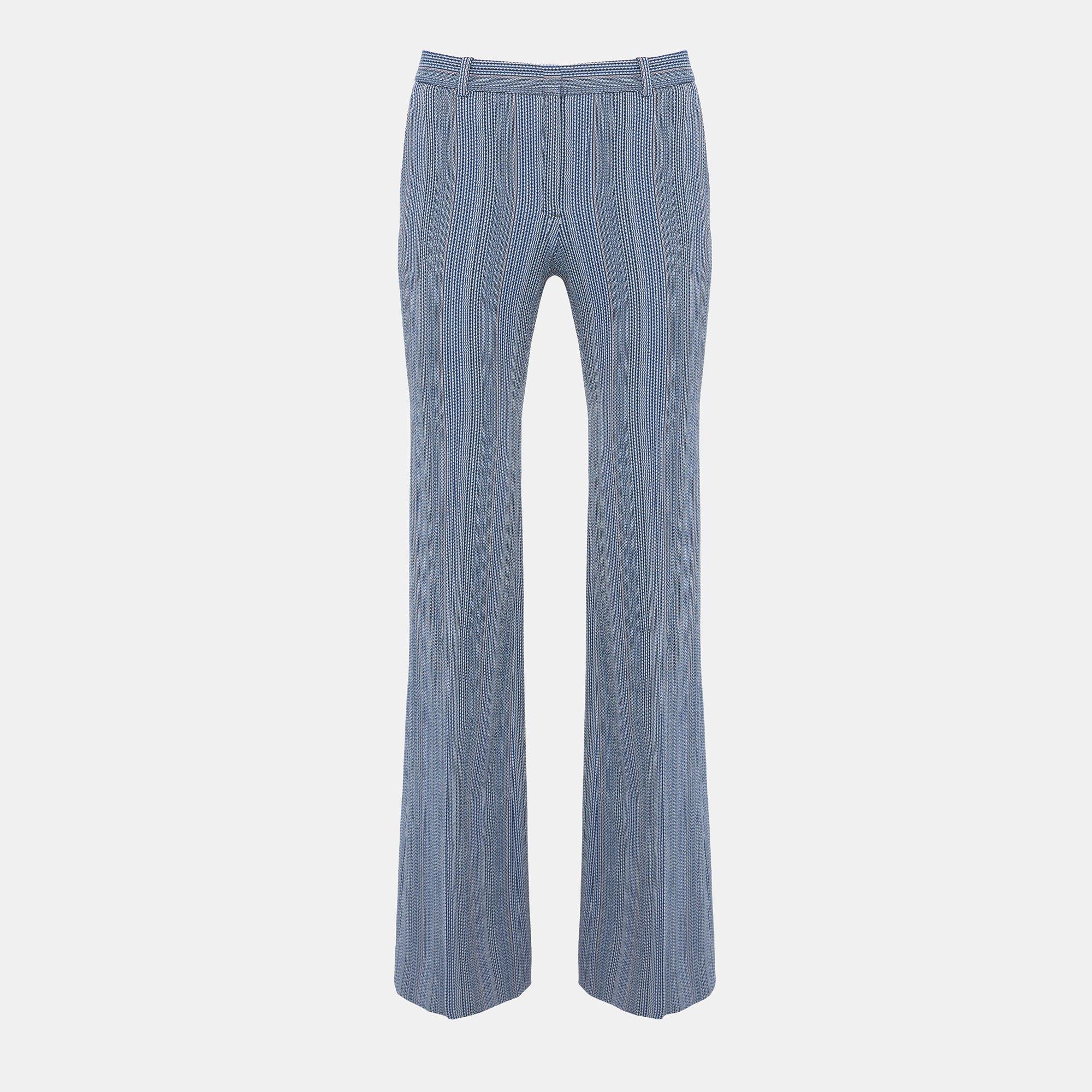Textured Striped Flare Pant
