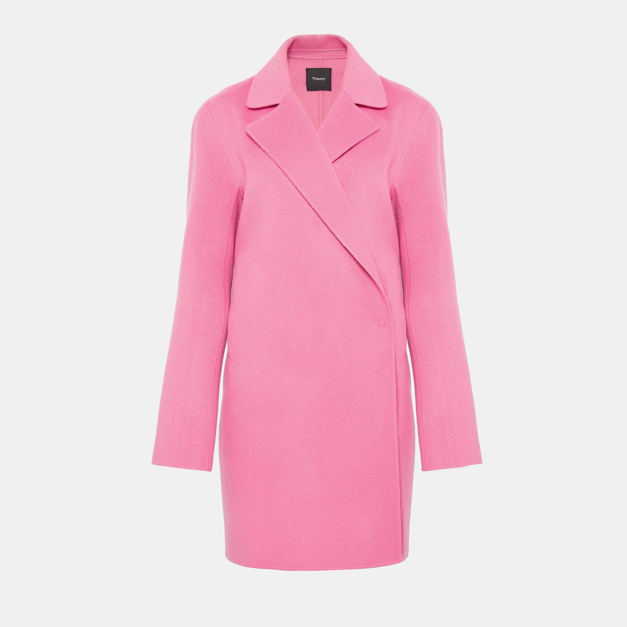 Theory Pink Cashmere Wool Cape Size shops Large