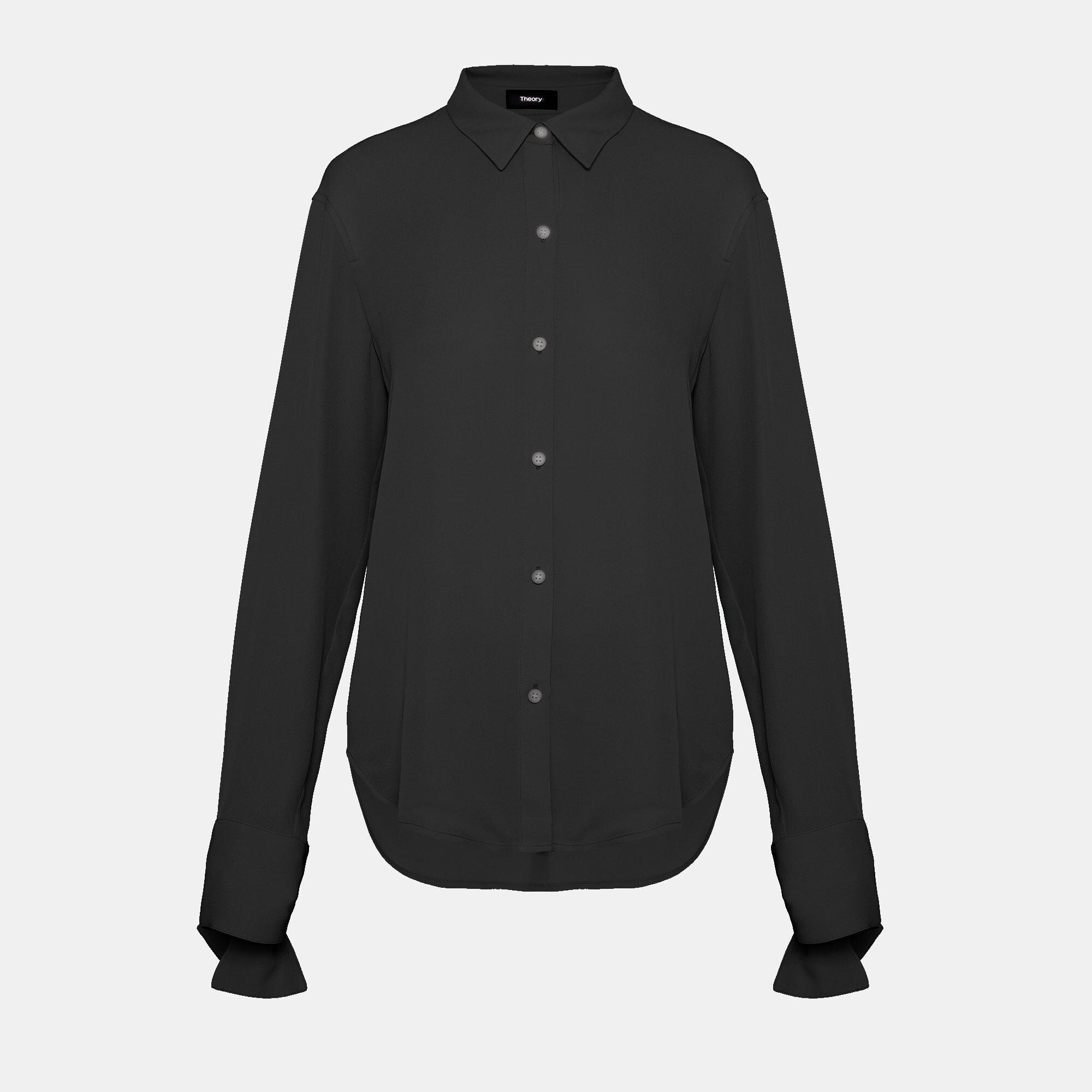 Silk Tie-Cuff Shirt