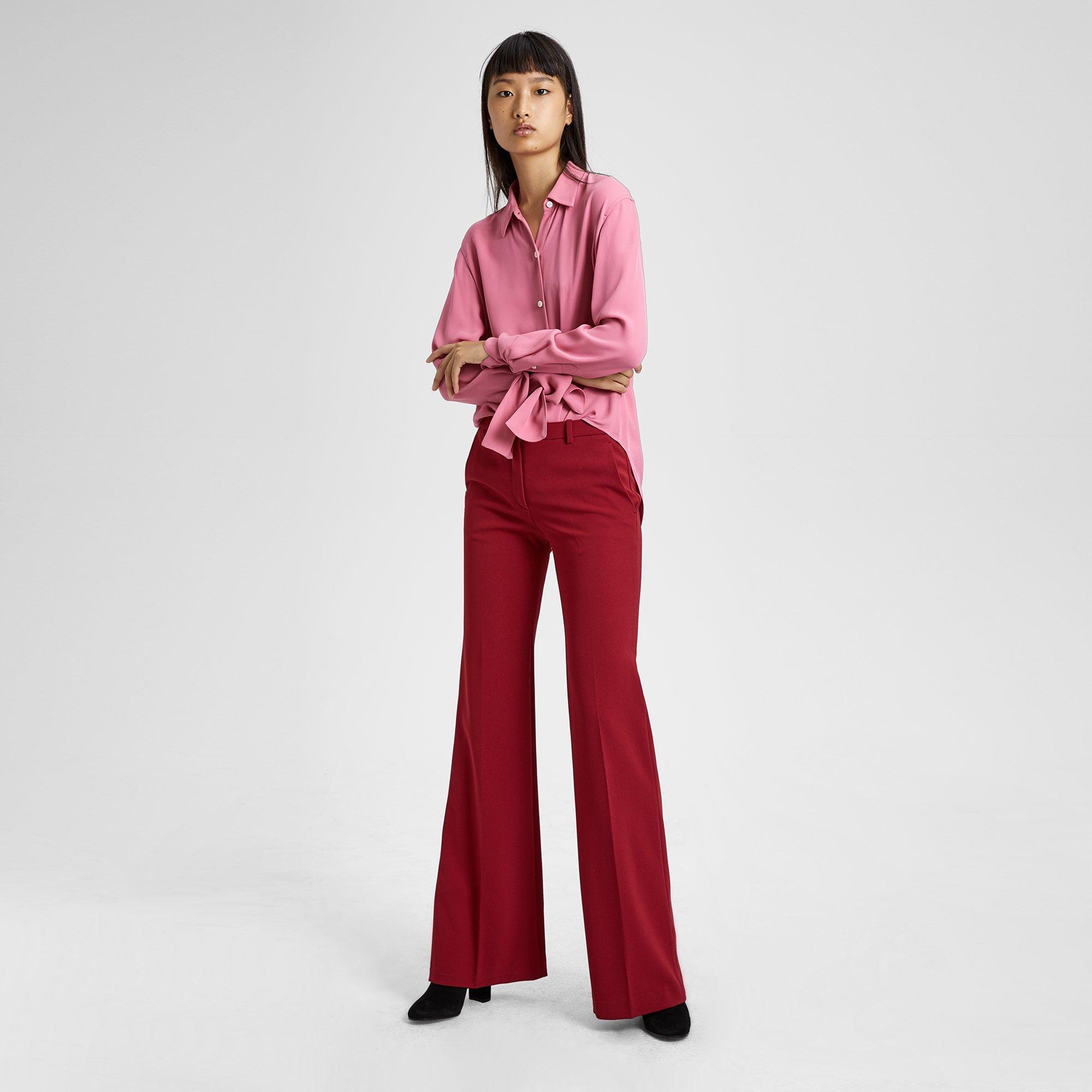Silk Tie-Cuff Shirt