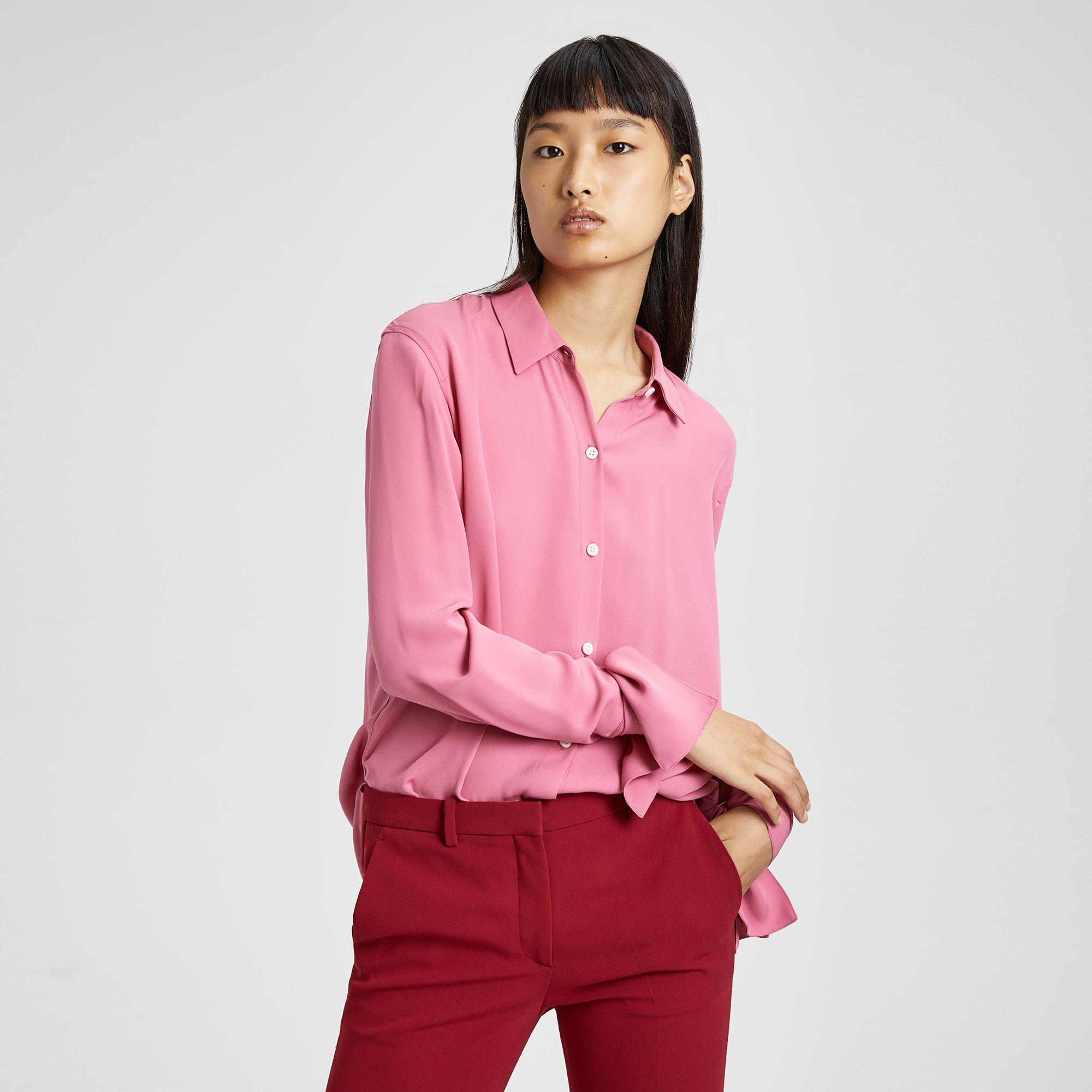 Silk Tie-Cuff Shirt