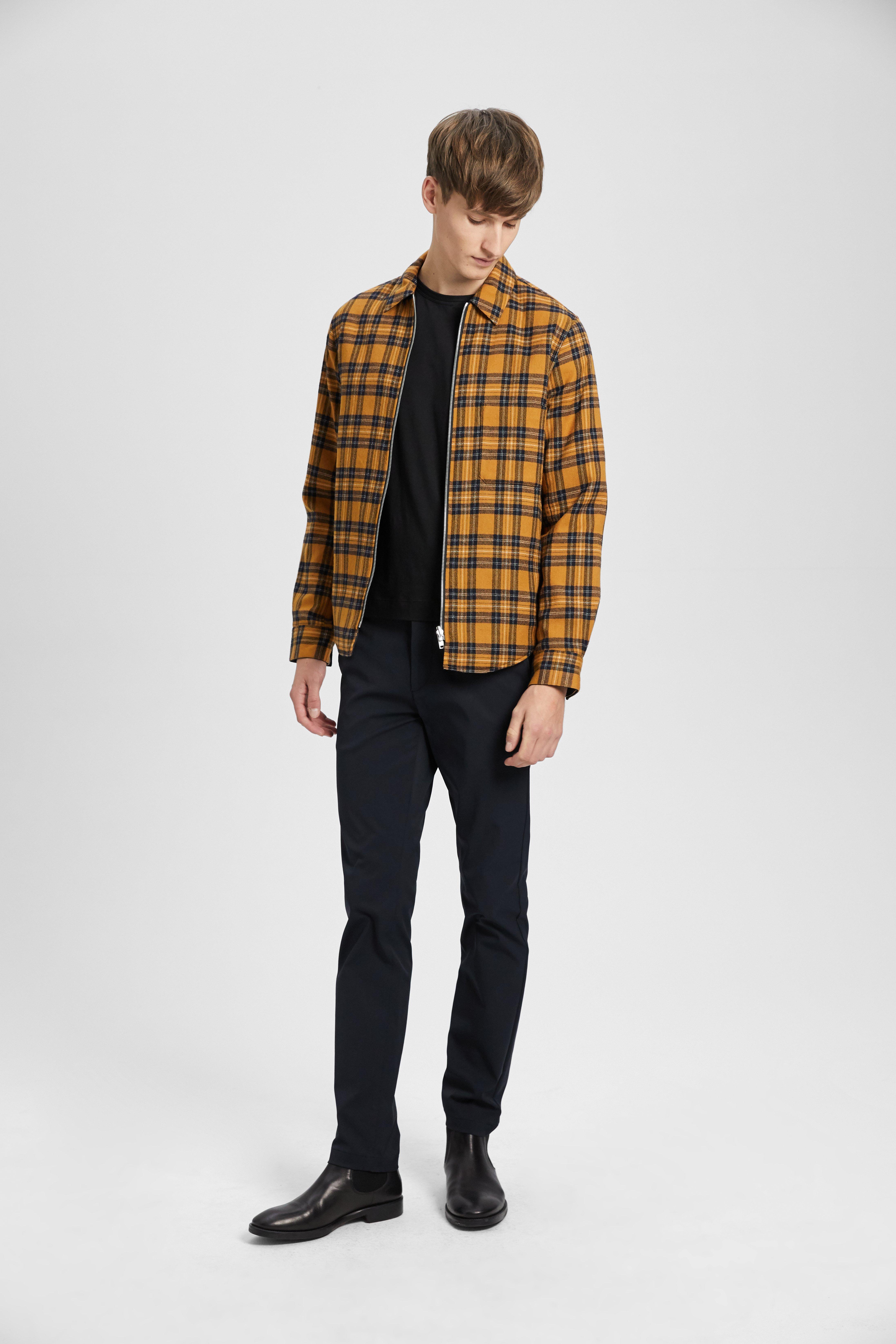 Flannel Reversible Zip Shirt Jacket