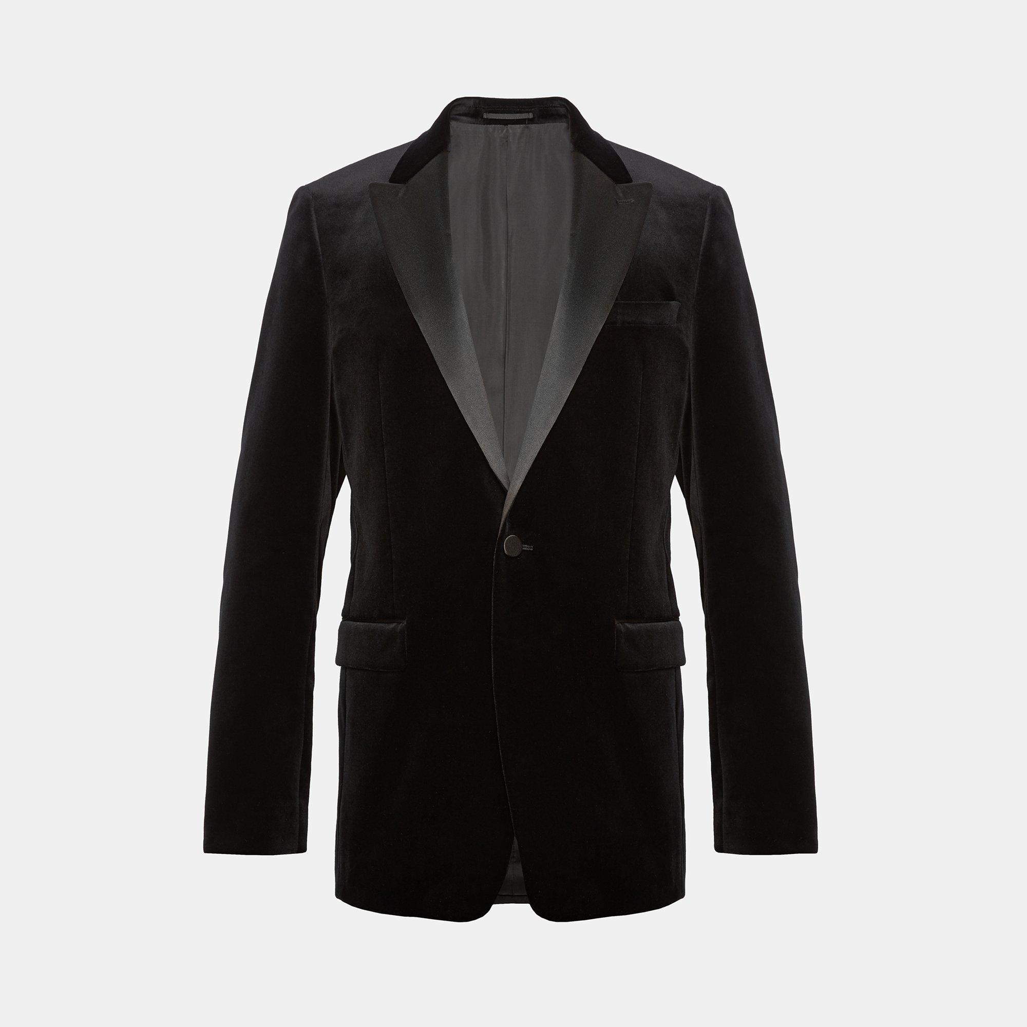 Stretch Velvet Tuxedo Blazer