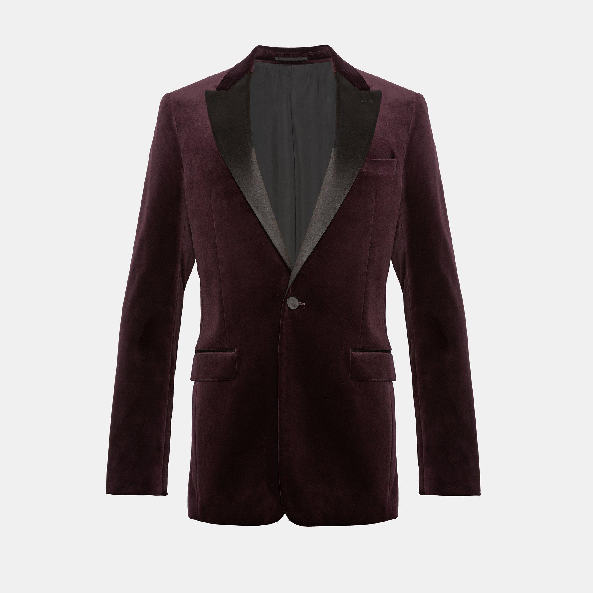 Stretch Velvet Tuxedo Blazer