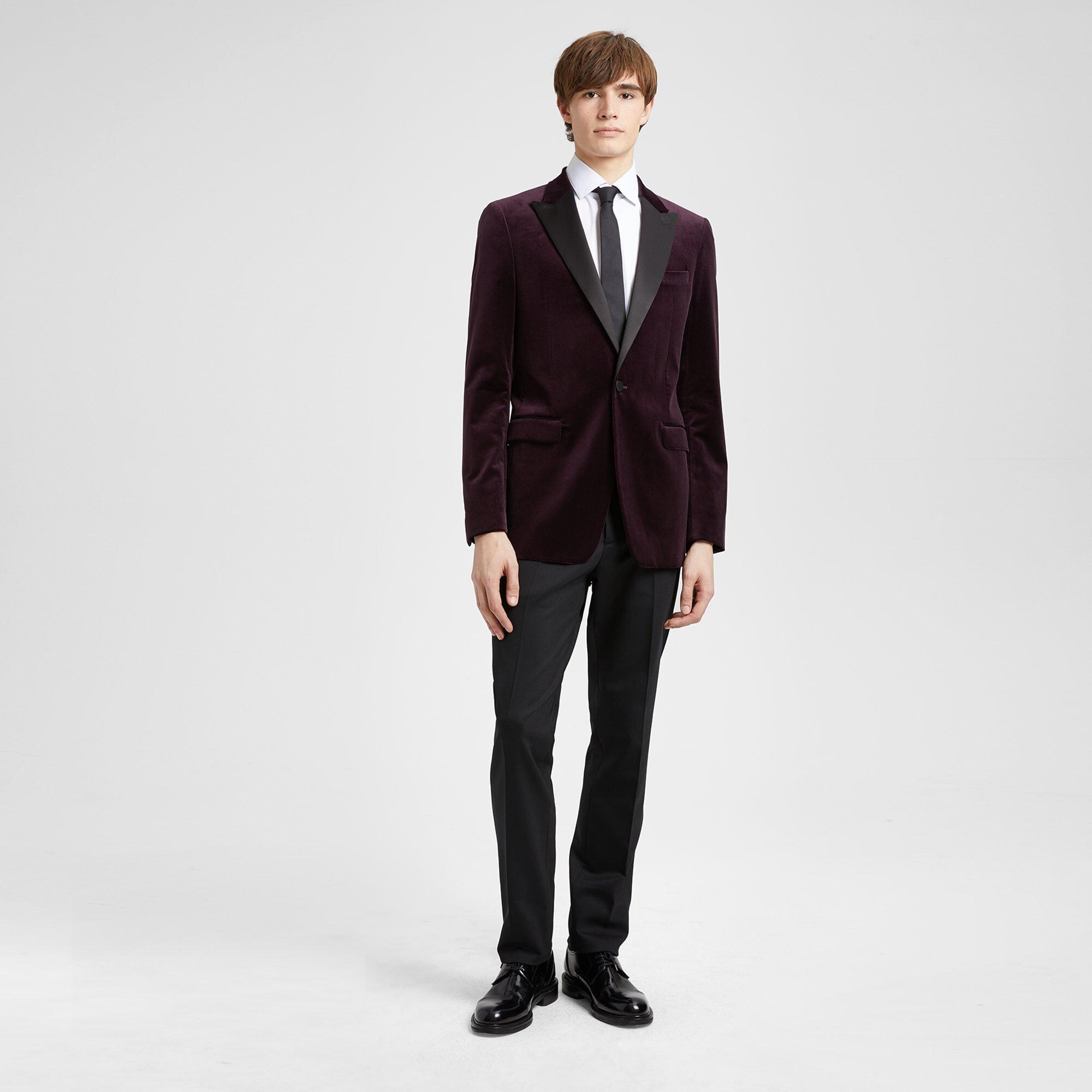 Stretch Velvet Tuxedo Blazer